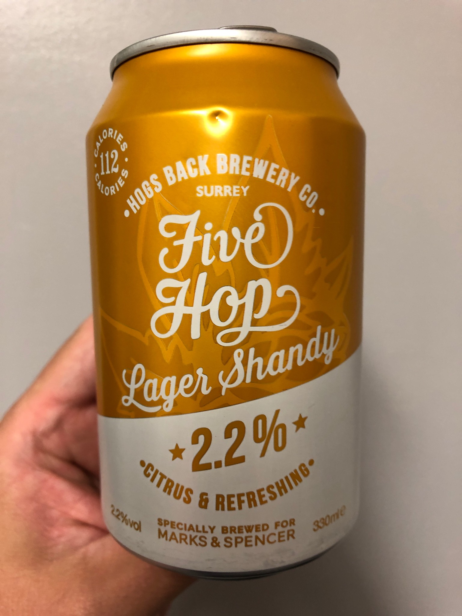 Five Hop Lager Shandy, England