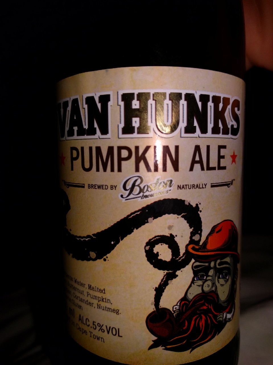 Van Hunks Pumpkin Ale, South Africa