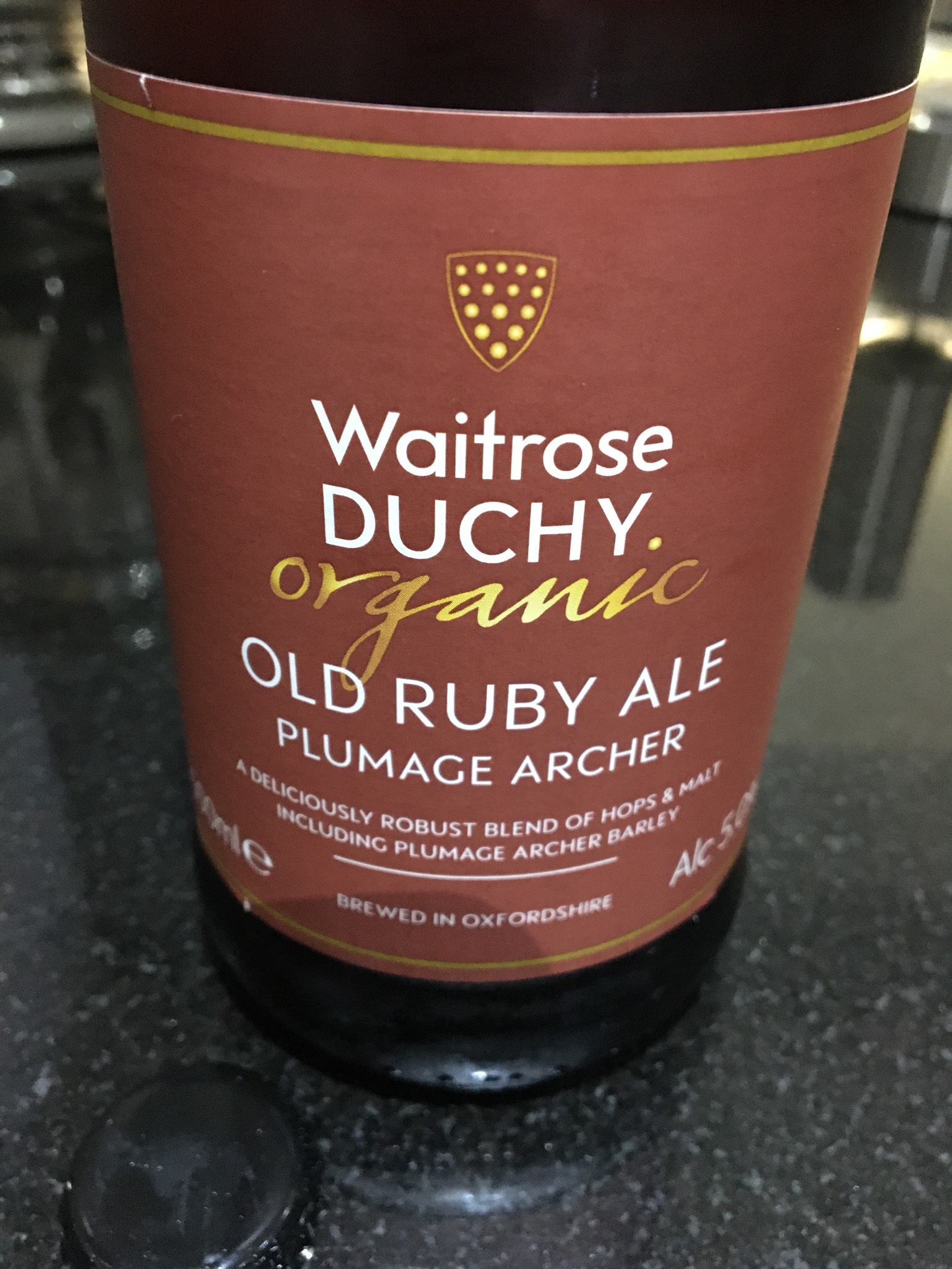 Waitrose Duchy Organic Old Ruby Ale Plumage Archer, England