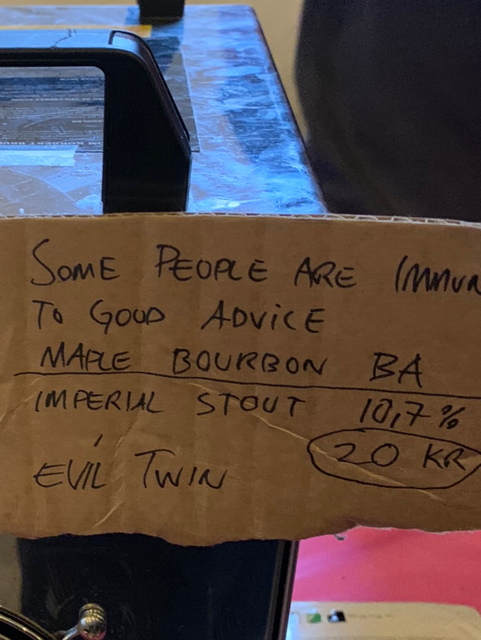 Some People Are Immune To Good Advice Maple Bourbon Barrel Aged Stout, United States