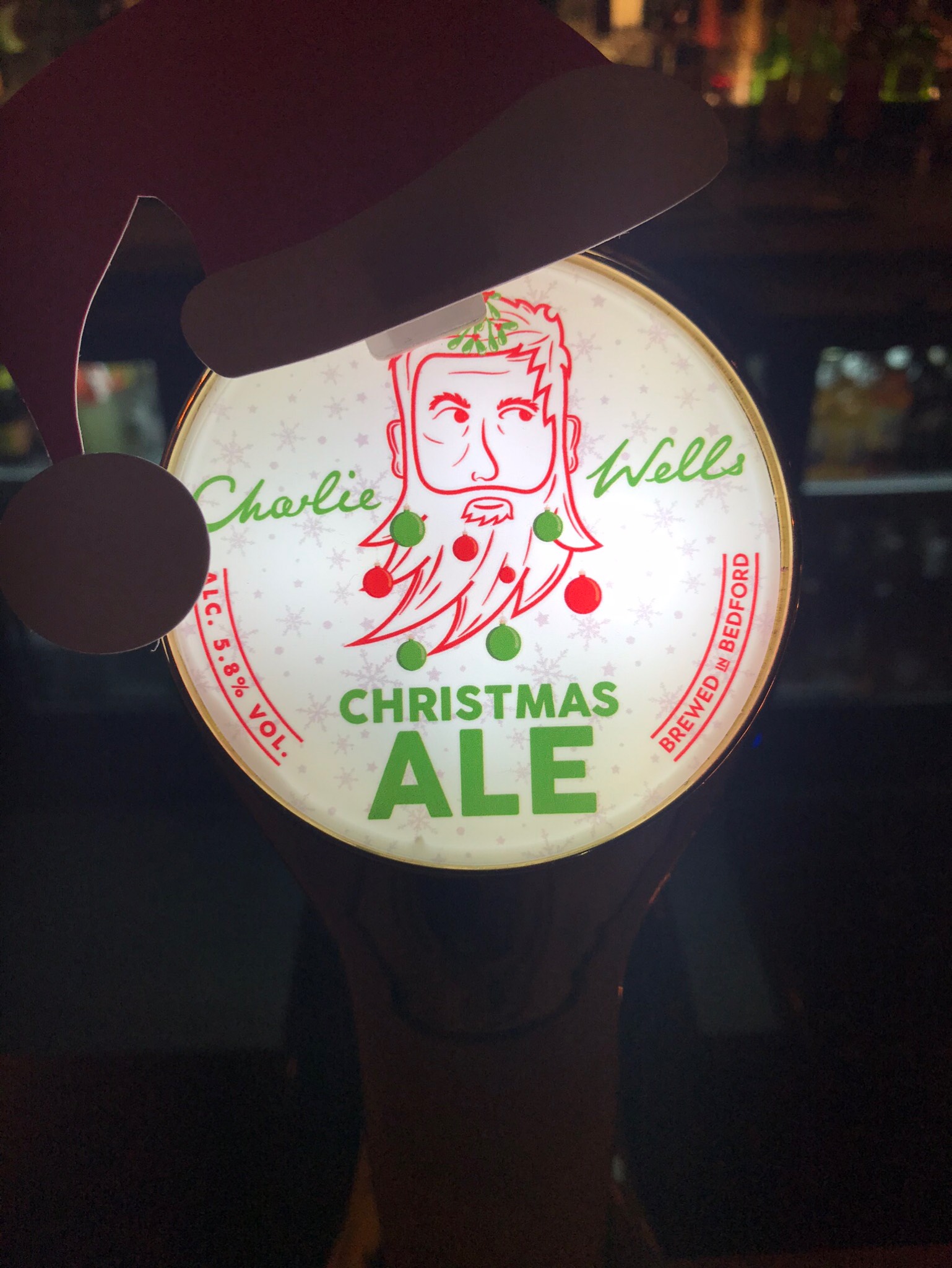 Charlie Wells christmas ale, England