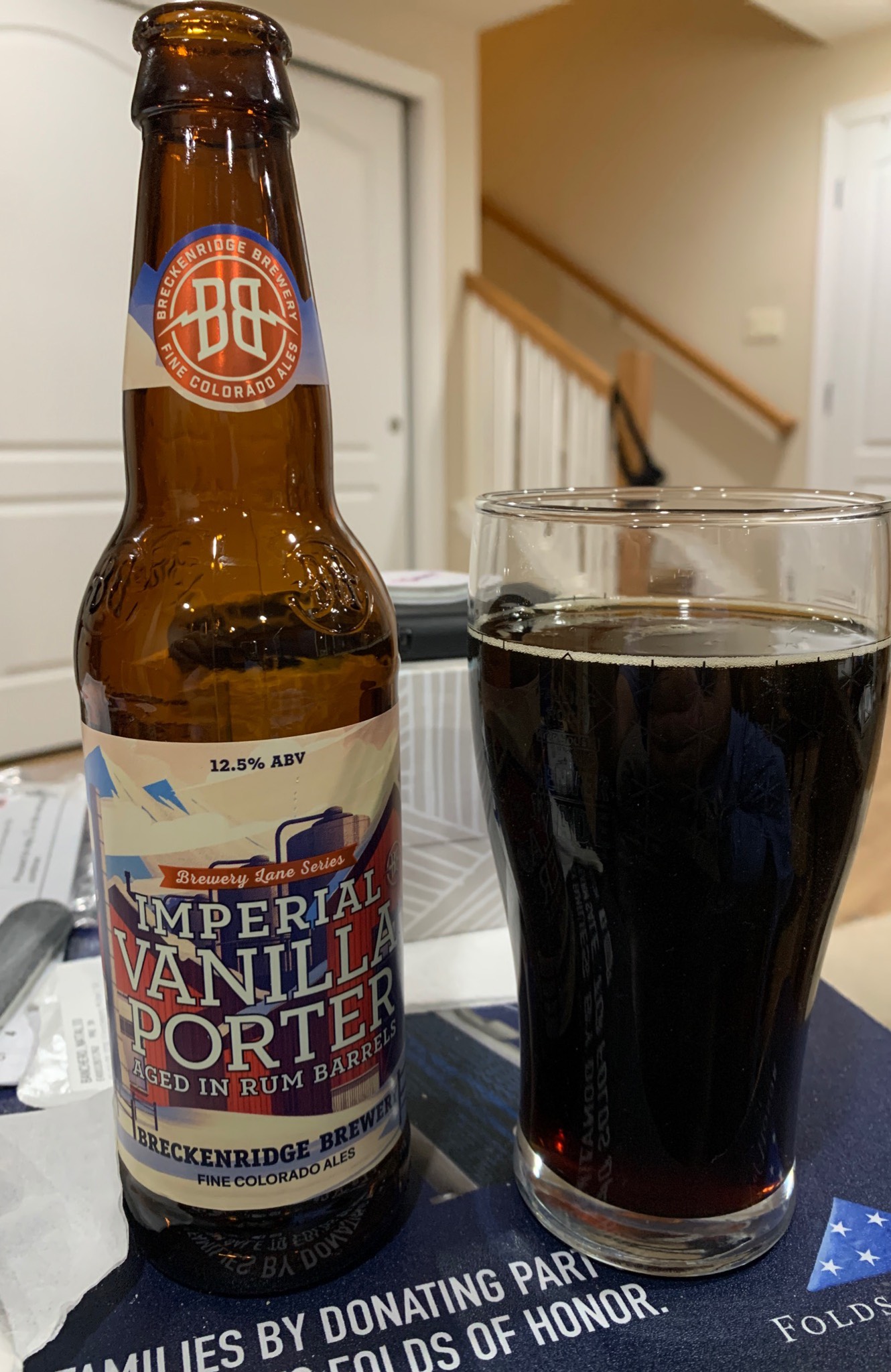 Imperial Vanilla Porter aged in rum barrels, United States