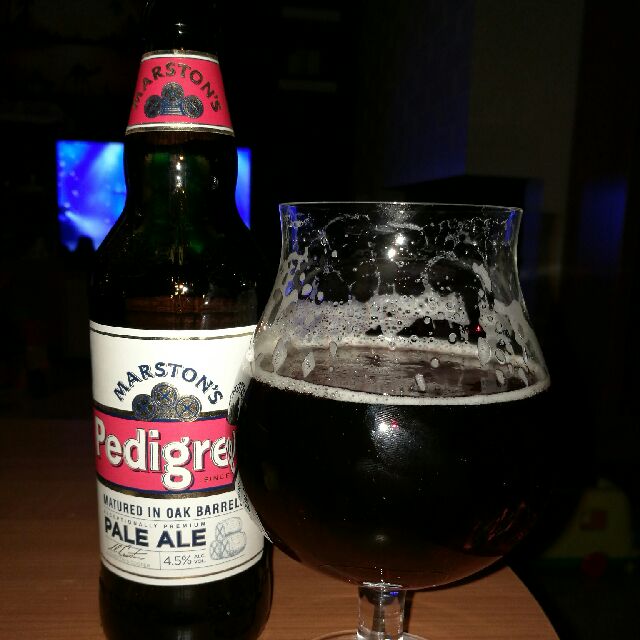 Pedigree Matured in Oak Barrels, England