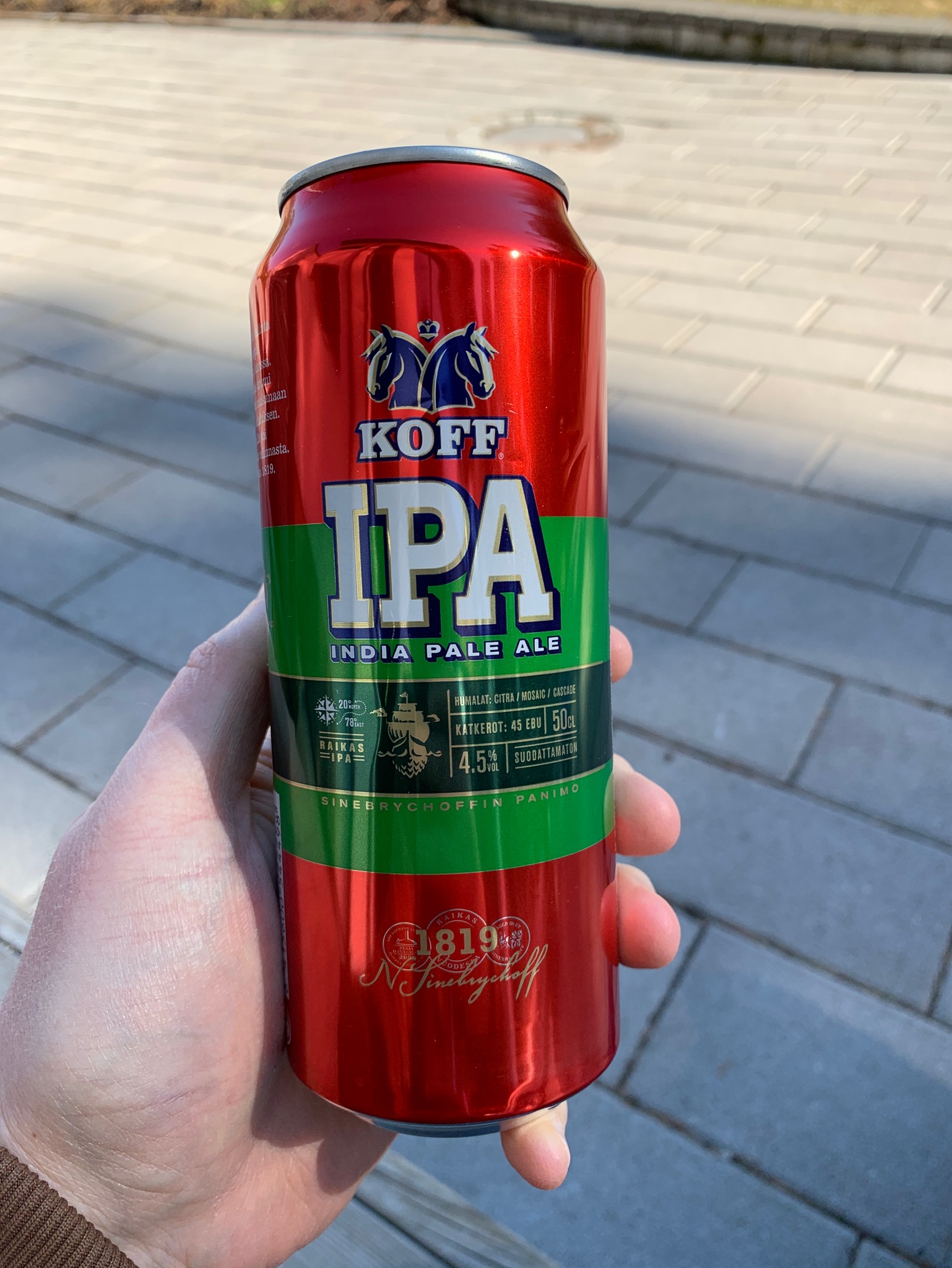 KOFF IPA 4.5%, Finland