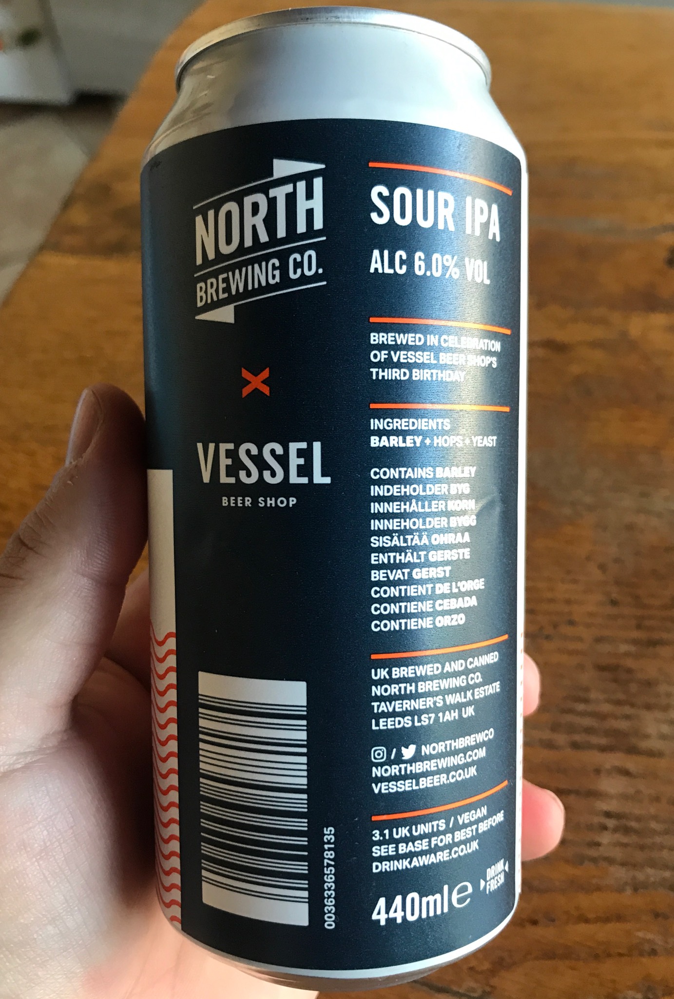 North X Vessel Beer Shop Sour IPA, England