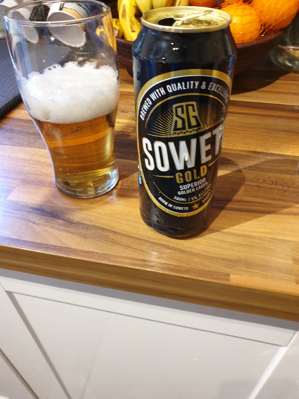 Soweto gold lager, South Africa