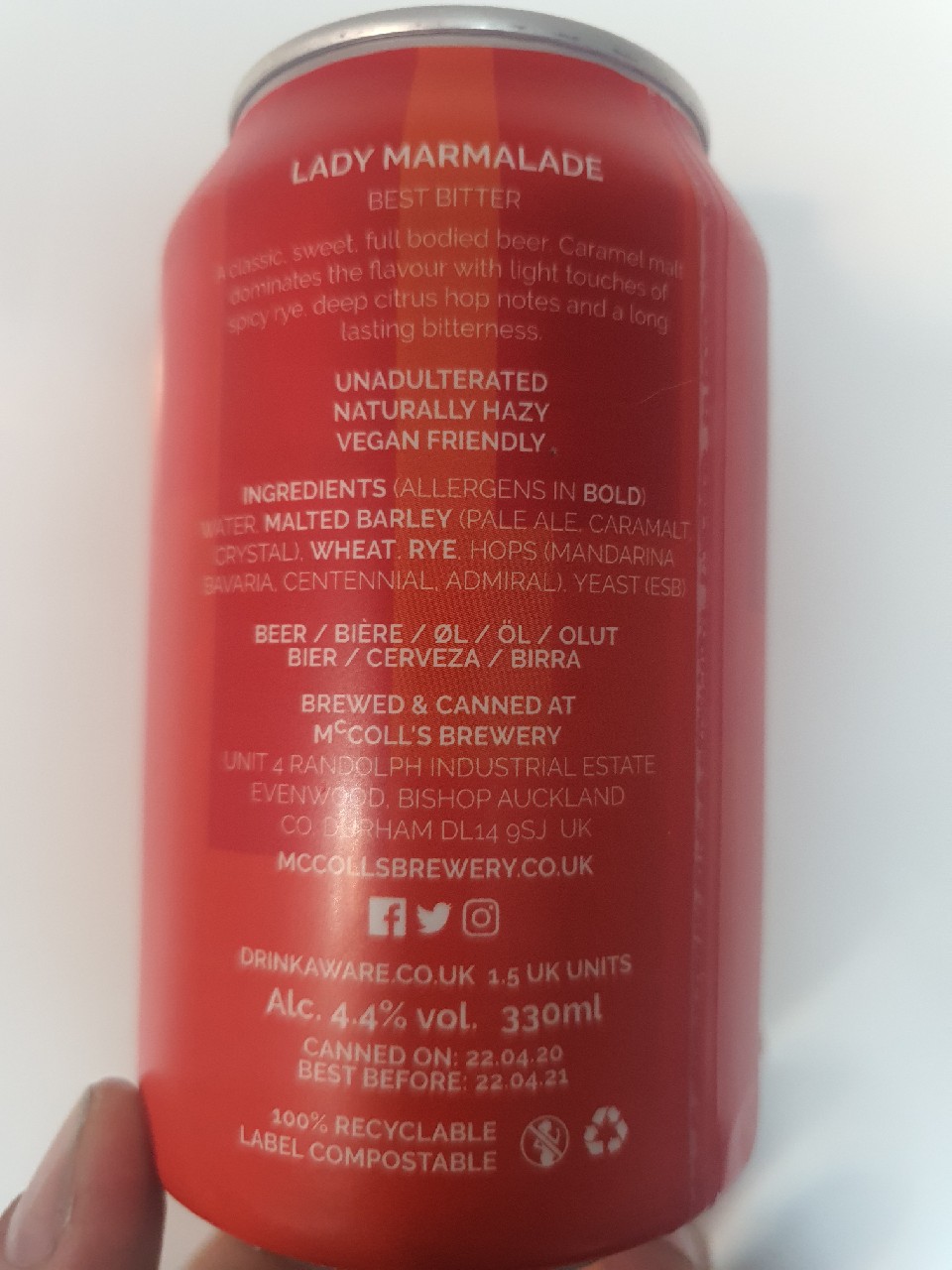 Lady Marmalade, England