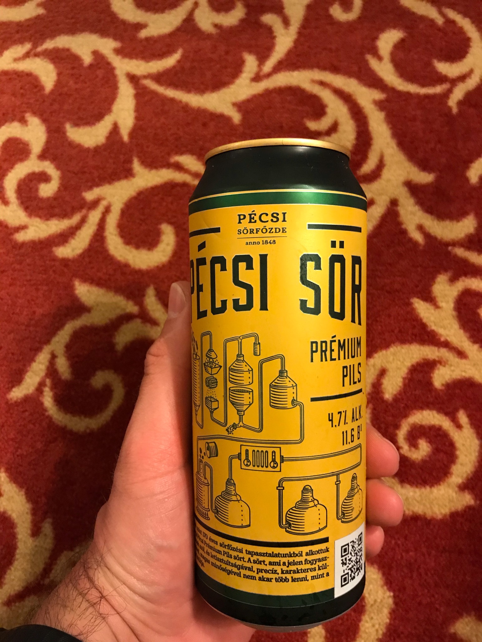 Pécsi Sör Prémium Pils, Hungary