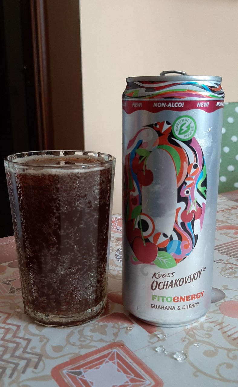 Kvas Ochakovskiy FitoEnergy Guarana & Cherry, Russia