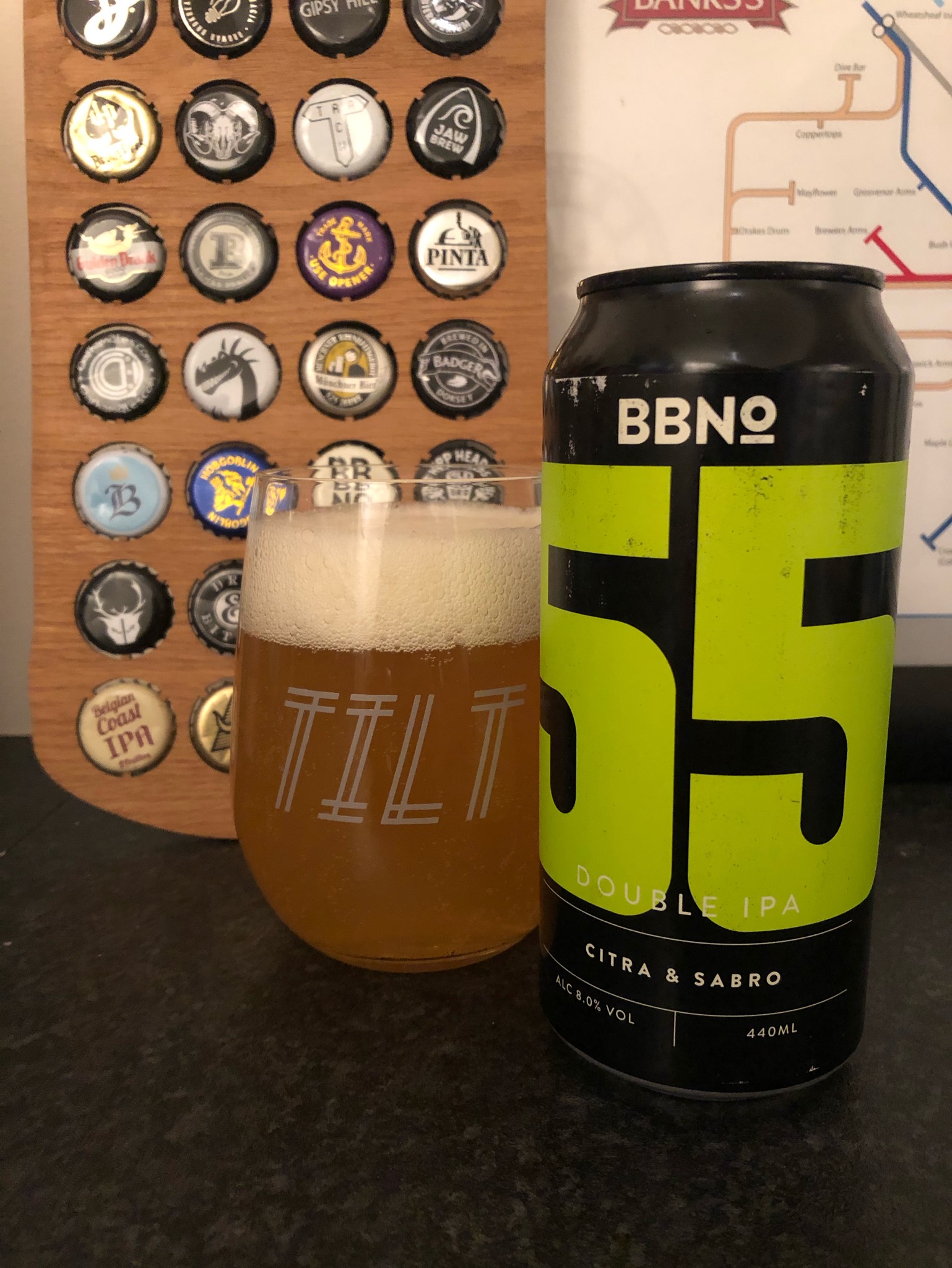 55 Double IPA - Ekuanot & Mosaic, England