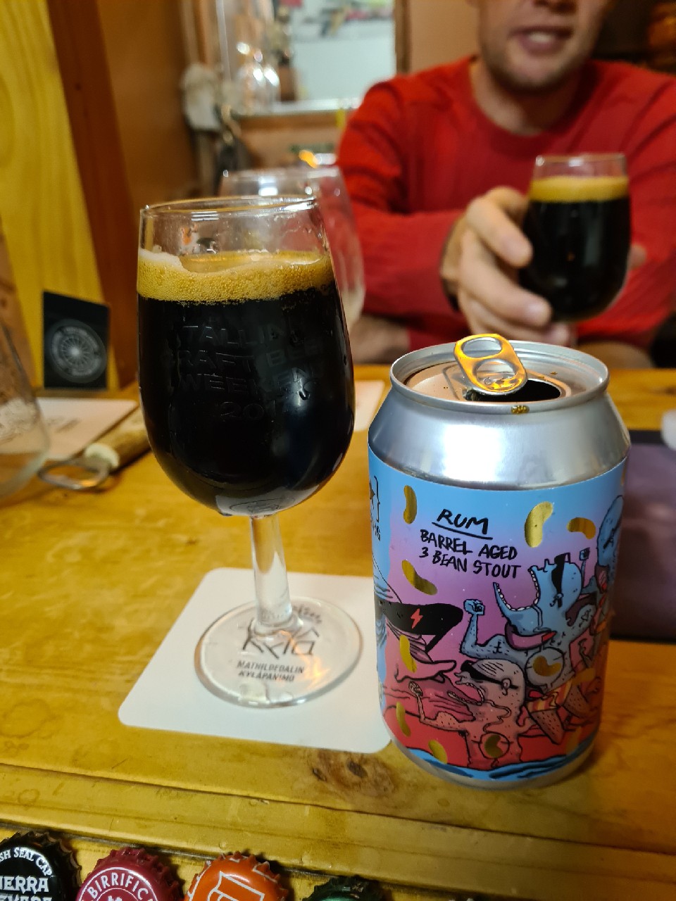 3 Bean Stout Aged In Rum Barrels (2020), Norway