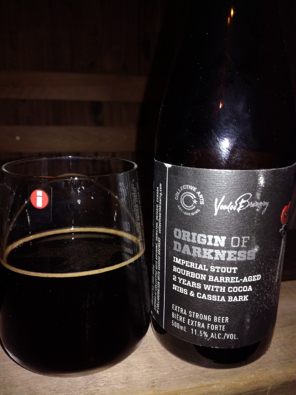 Origin Of Darkness: Imperial Stout Bourbon Barrel-Aged w/ Cocoa Nibs & Cassia Bark, Canada