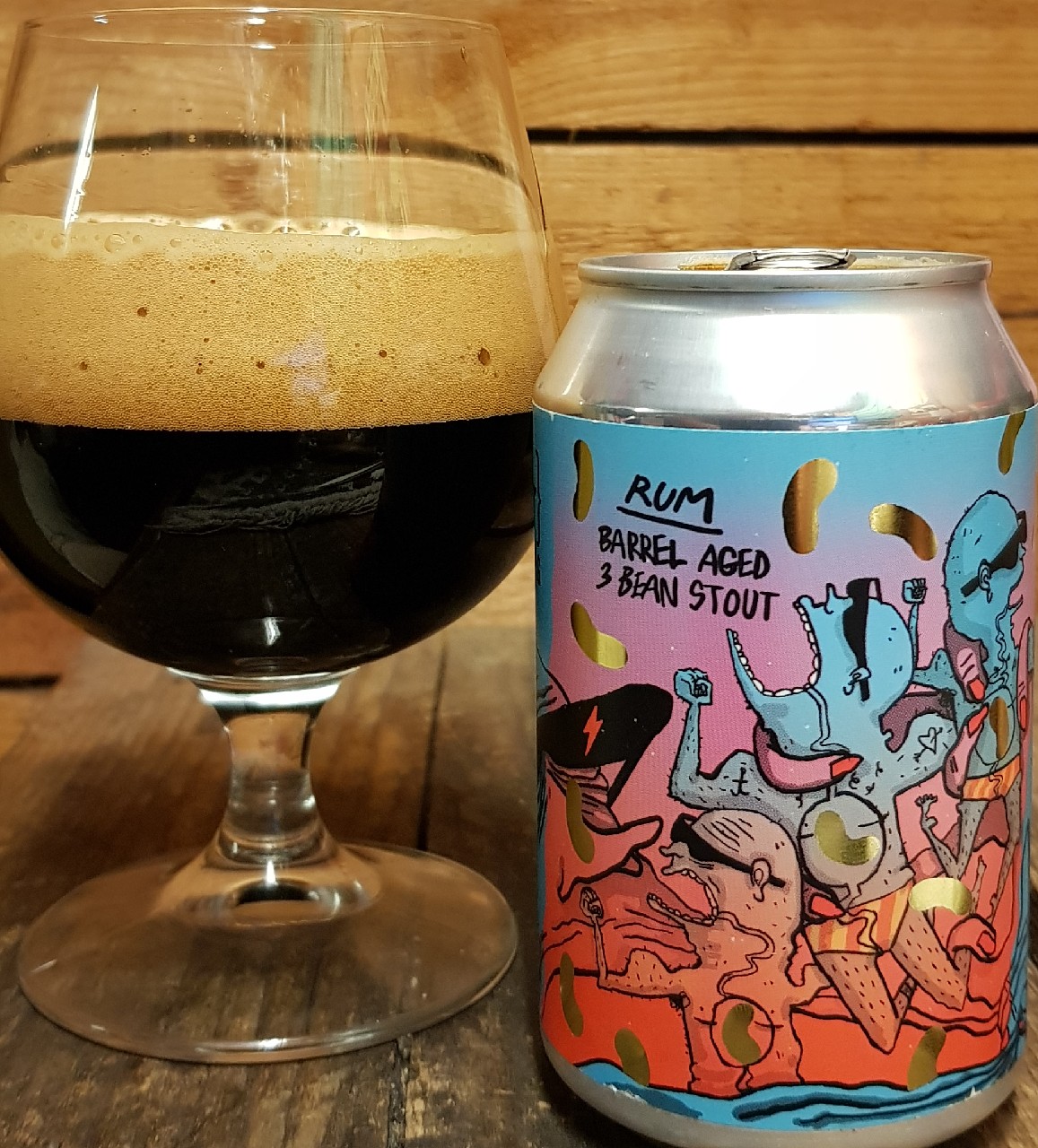 3 Bean Stout Aged In Rum Barrels (2020), Norway
