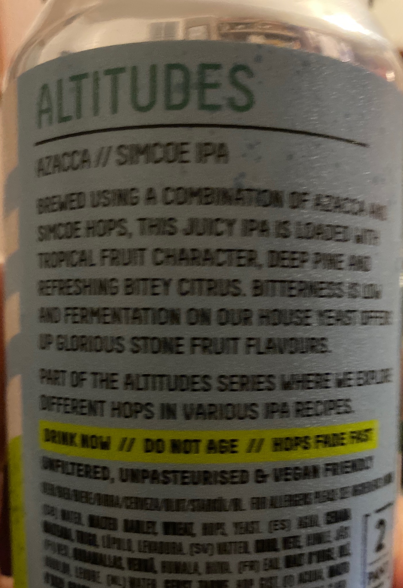 Altitudes V1 - Nelson Sauvin / Centennial / Amarillo, England