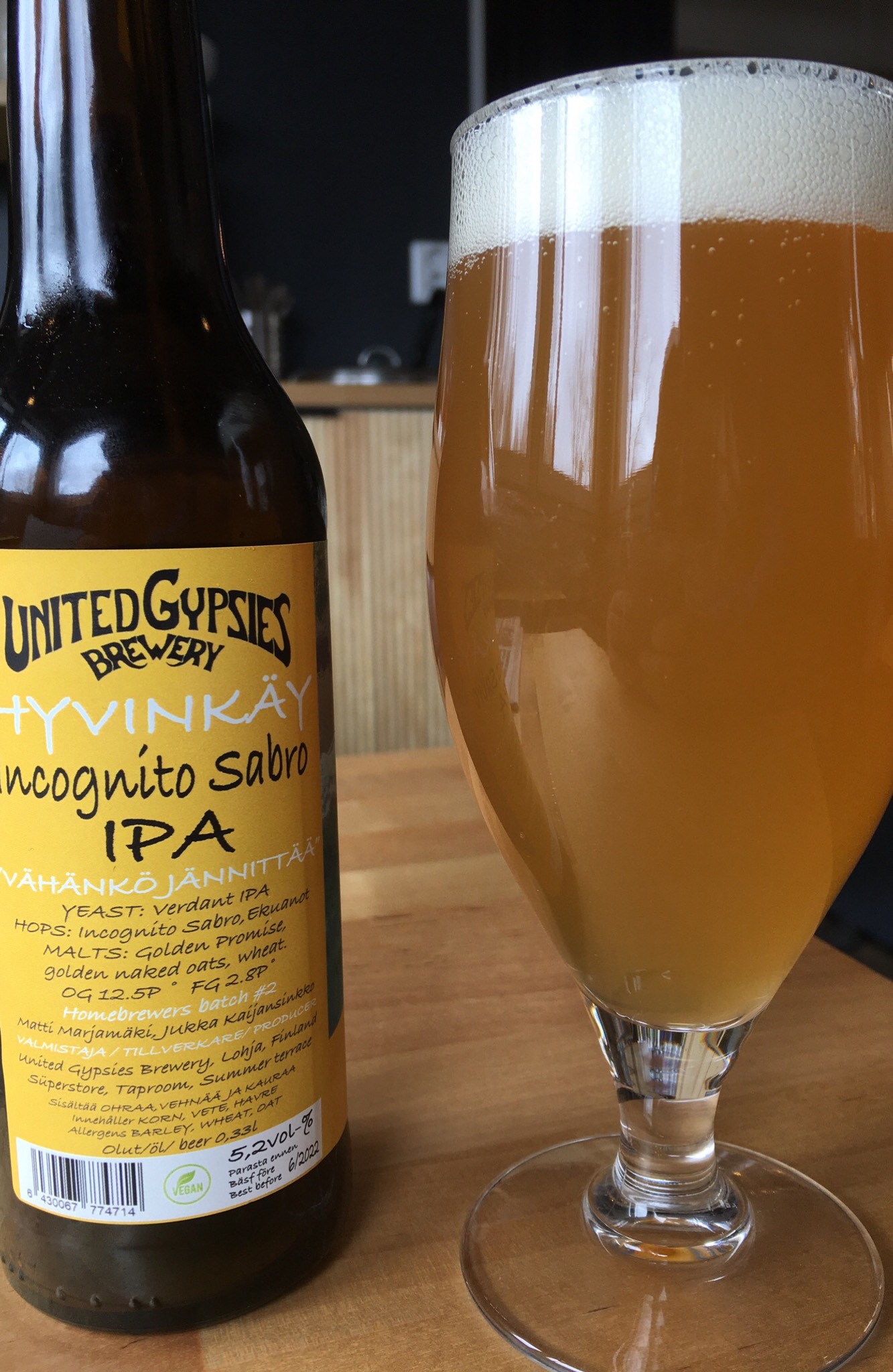 Hyvinkäy - Incognito Sabro IPA, Finland