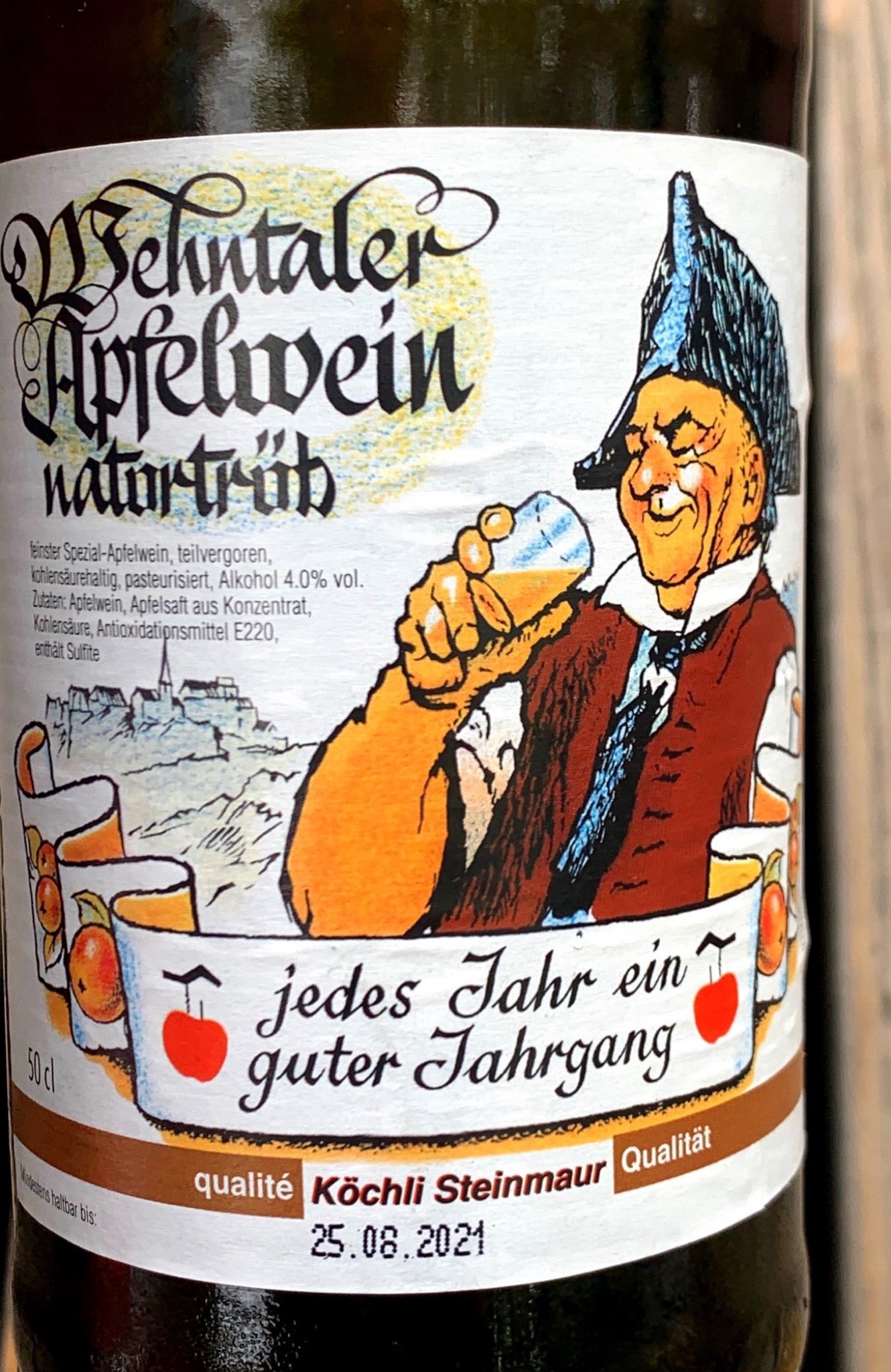 Wehntaler Apfelwein Naturtrüb, Köchli Steinmaur