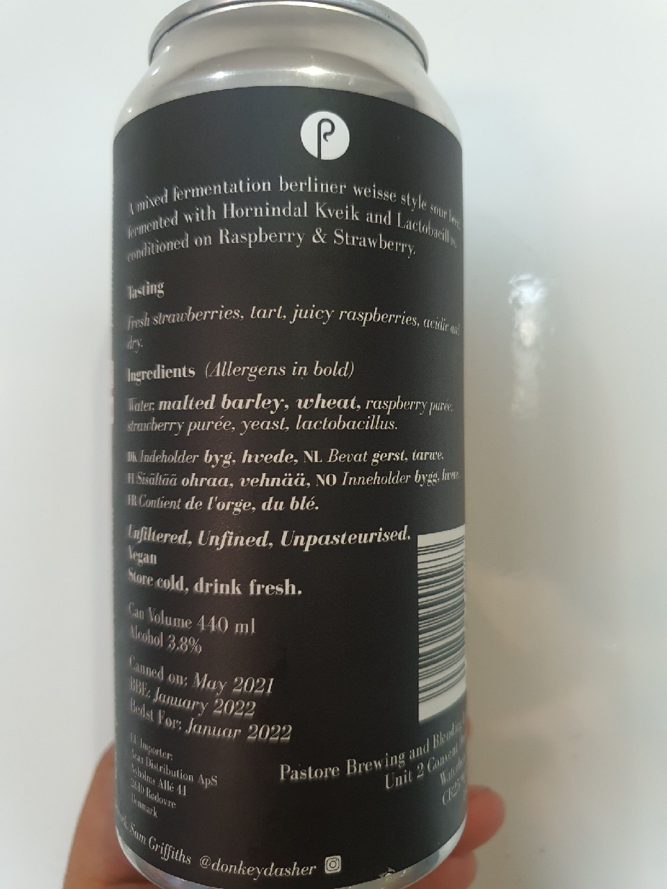 Raspberry & Strawberry Waterbeach Weisse, England