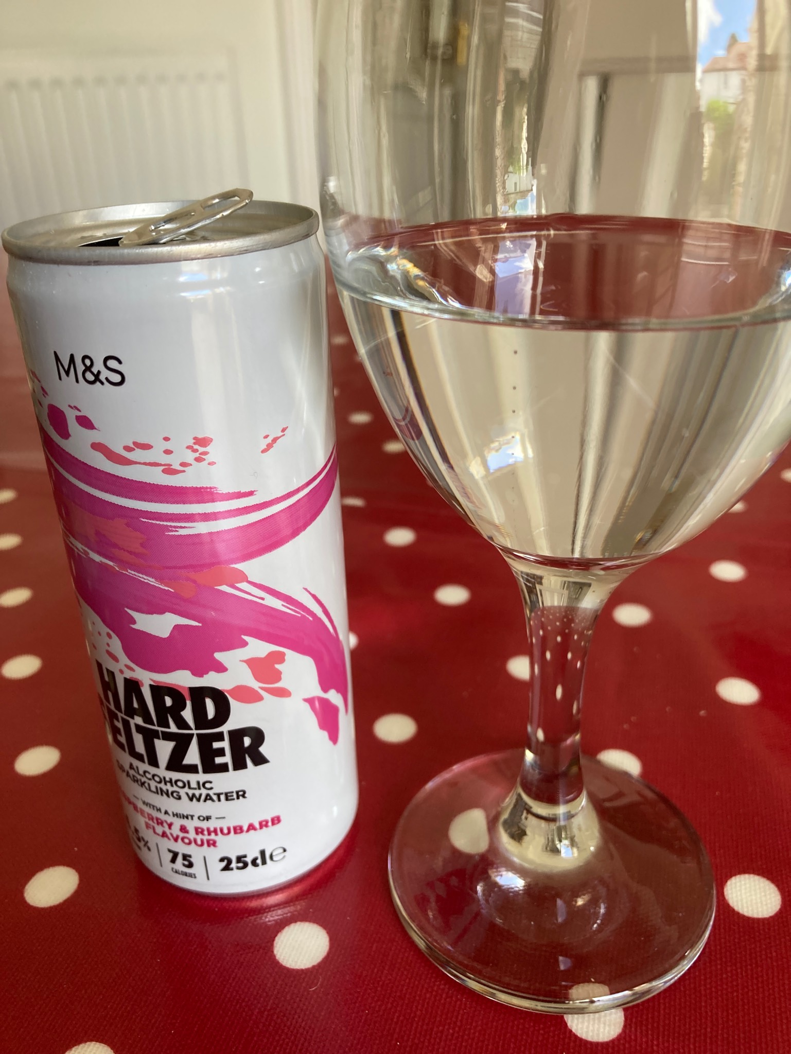 M&S Hard Seltzer Raspberry & Rhubarb, England