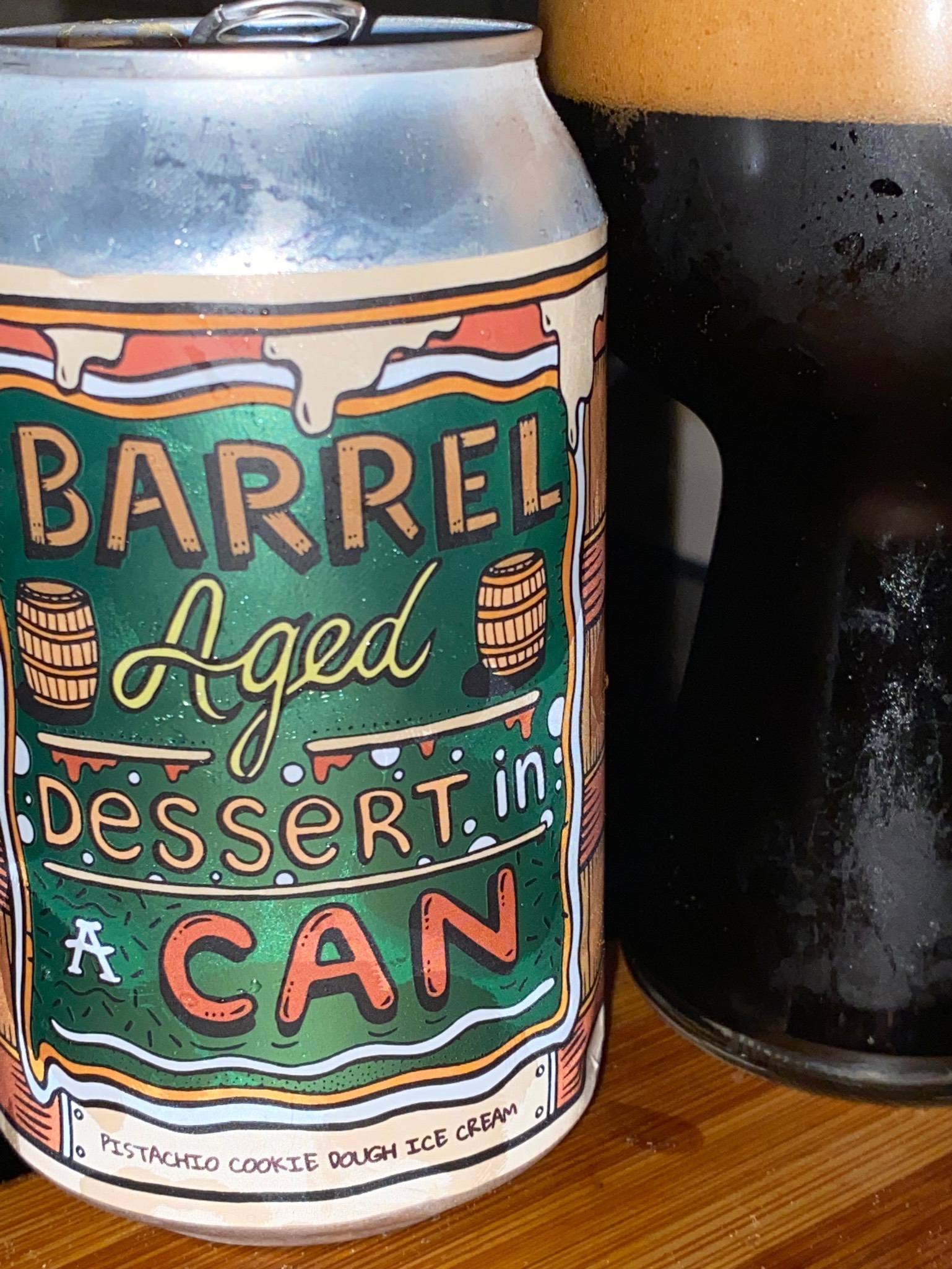 Barrel Aged Dessert In A Can - Pistachio Cookie Dough Ice Cream, Norway