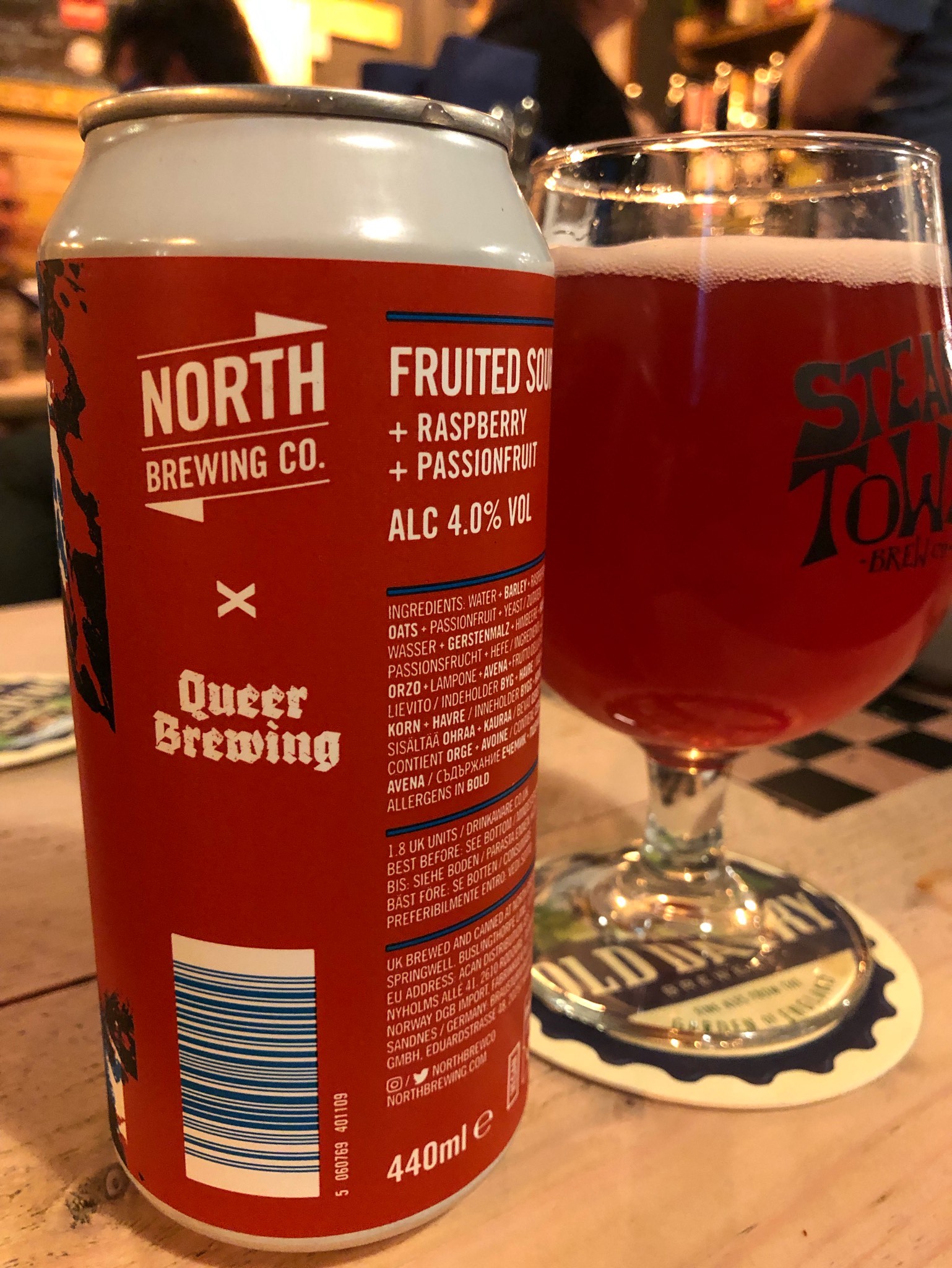 North X Queer Fruited Sour + Raspberry + Passionfruit, England