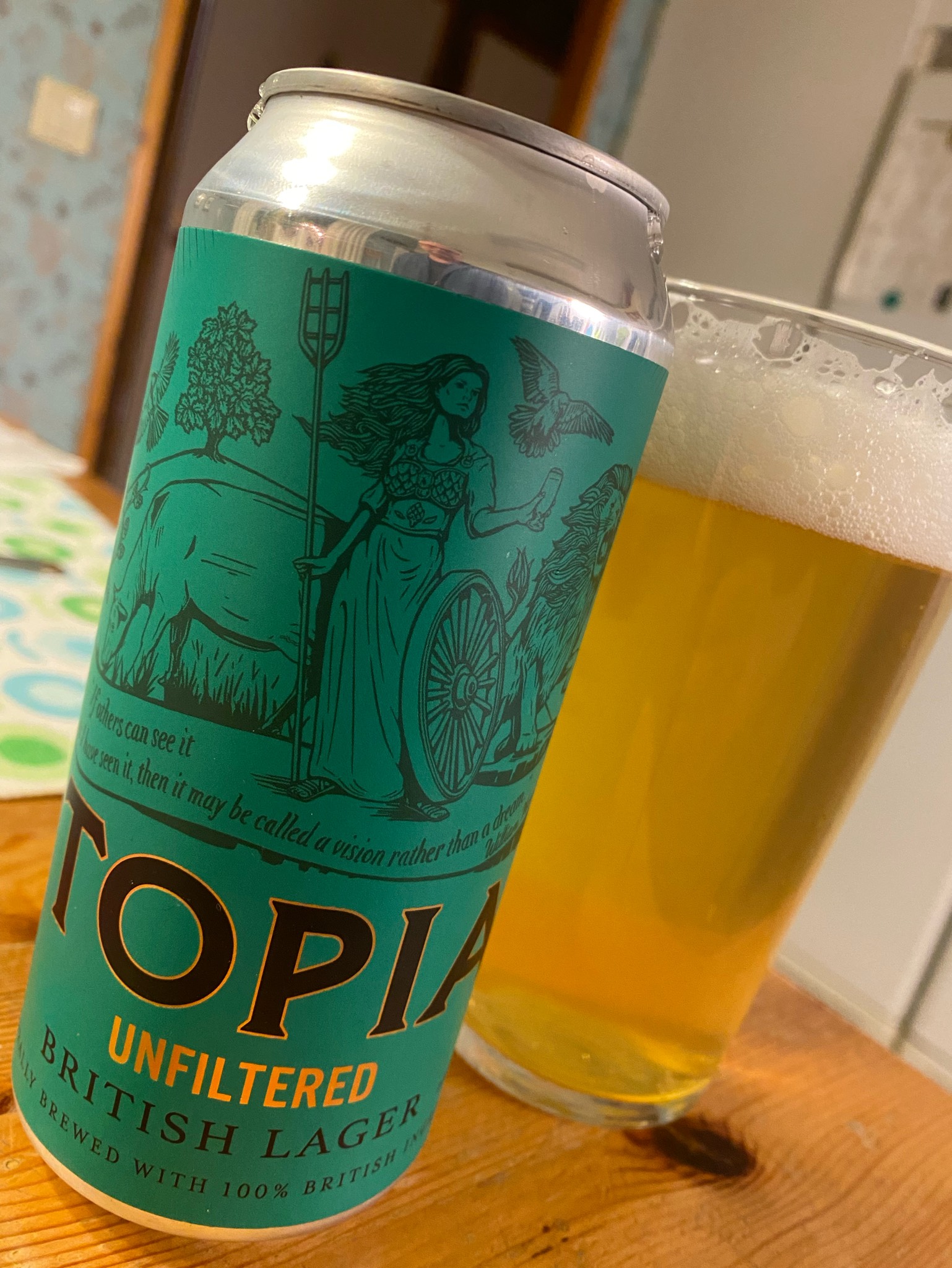 Unfiltered British Lager, England