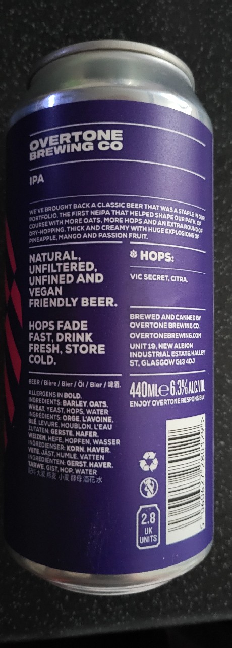 NEIPA Vic Secret, Scotland