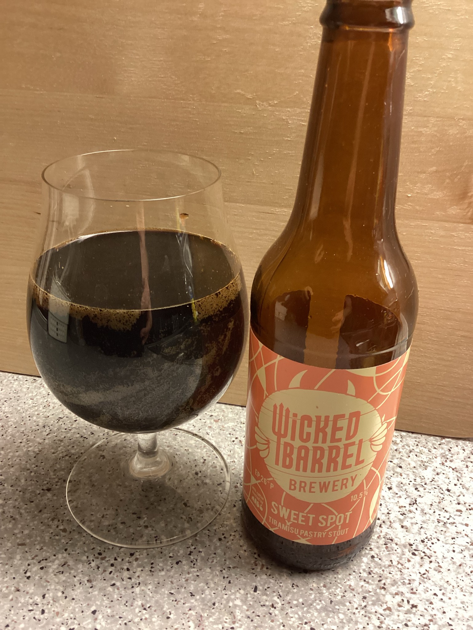 Sweet spot Tiramisu pastry stout, Wicked Barrel