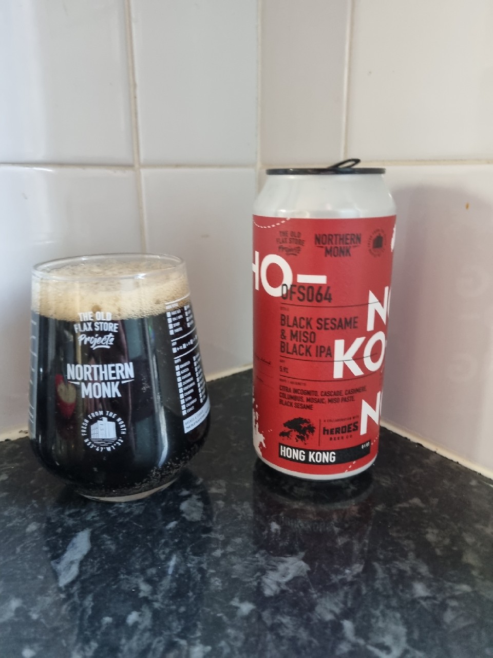 OFS064 / Black Sesame & Miso Black IPA / Hong Kong, England