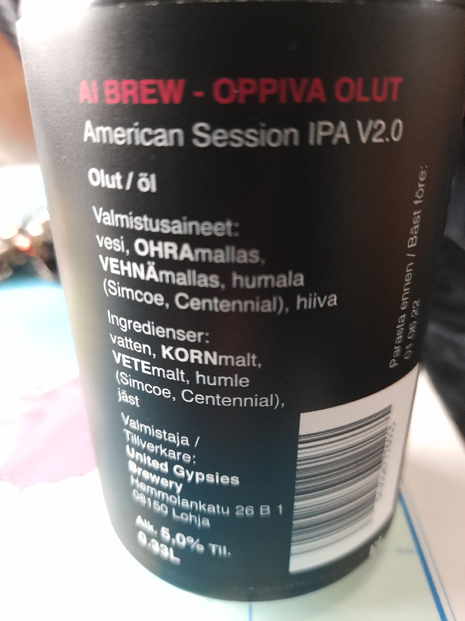 Oppiva Olut V2.0, Finland