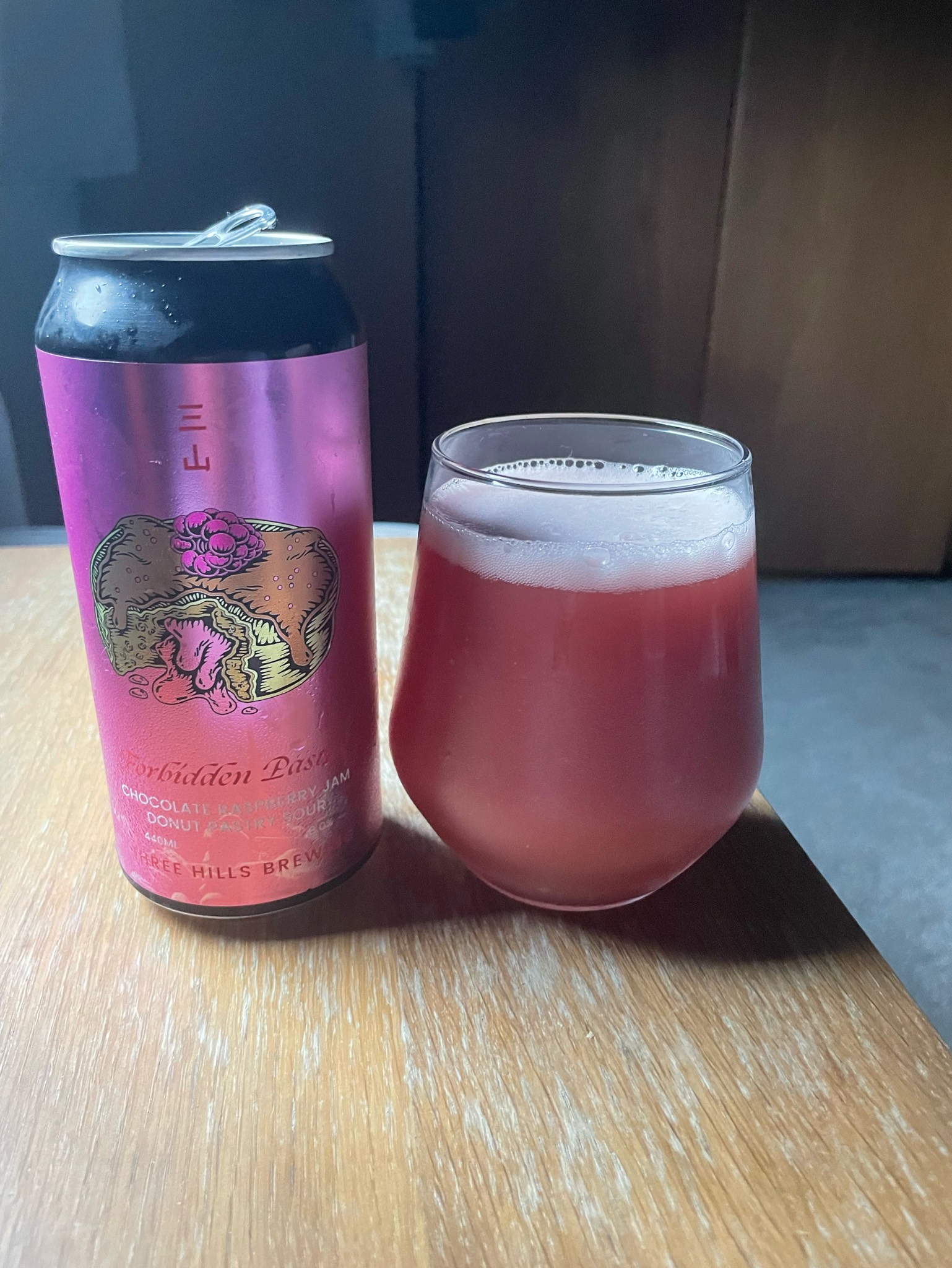 Forbidden pastry chocolate raspberry jam donut pastry sour, England