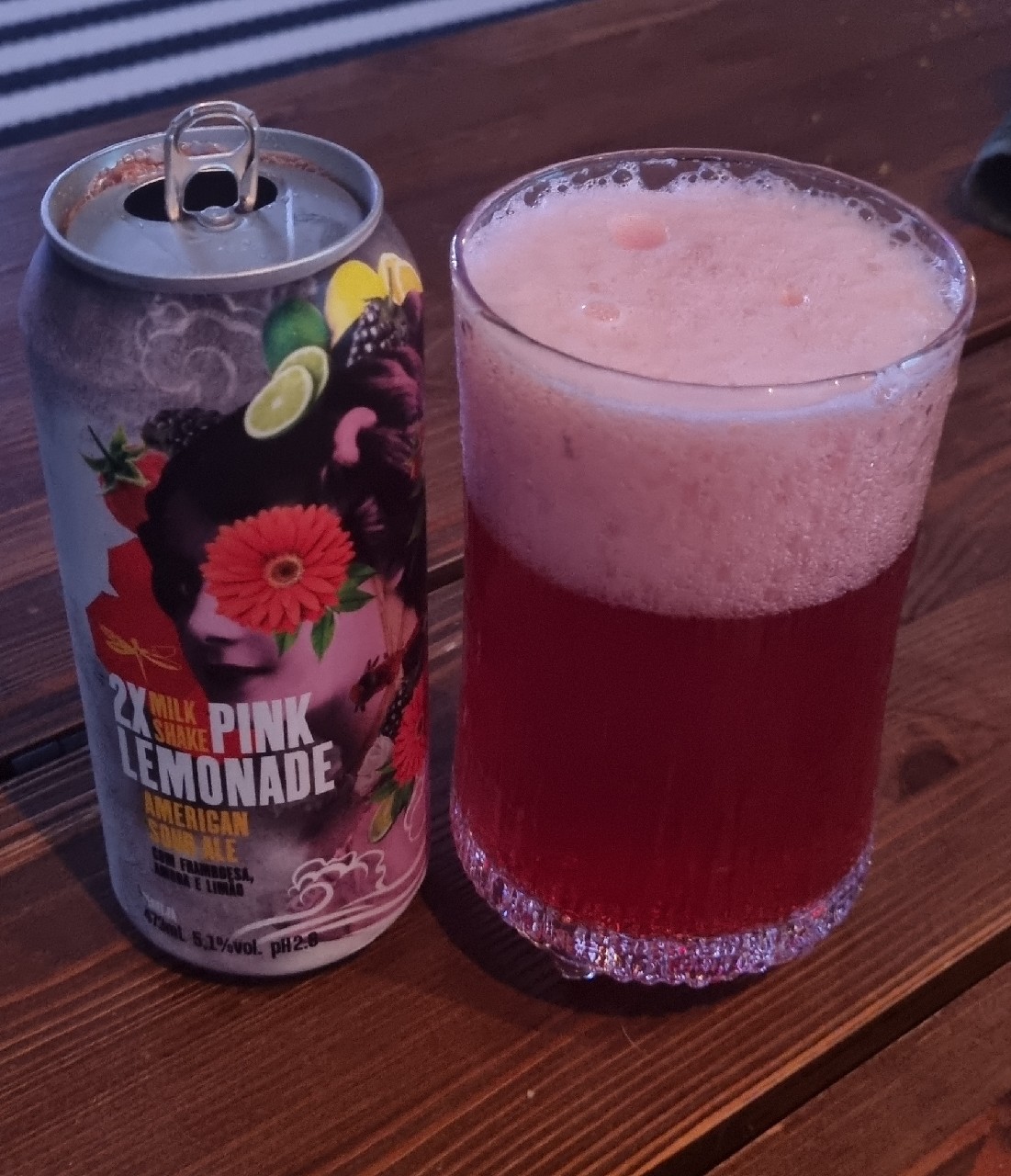 2× milkshake pink lemonade american sour ale, Brazil