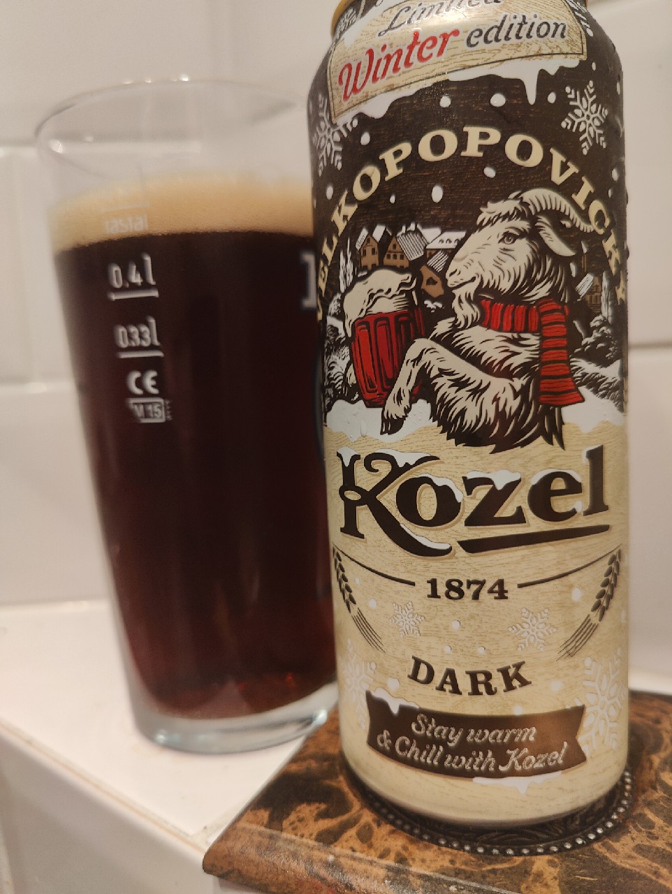 Velkopopovický Kozel Dark Limited Winter Edition, Czech Republic