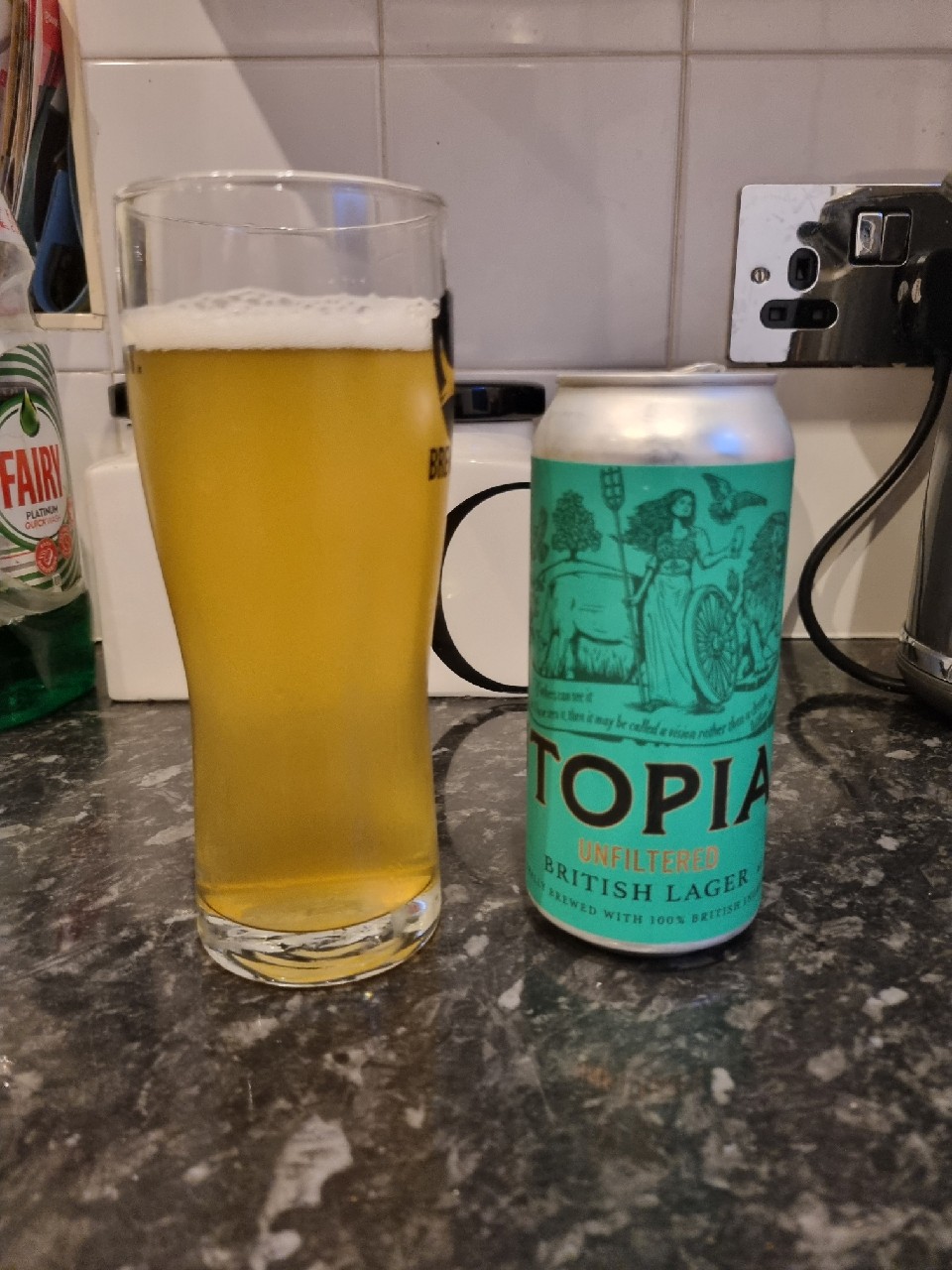 Unfiltered British Lager, England