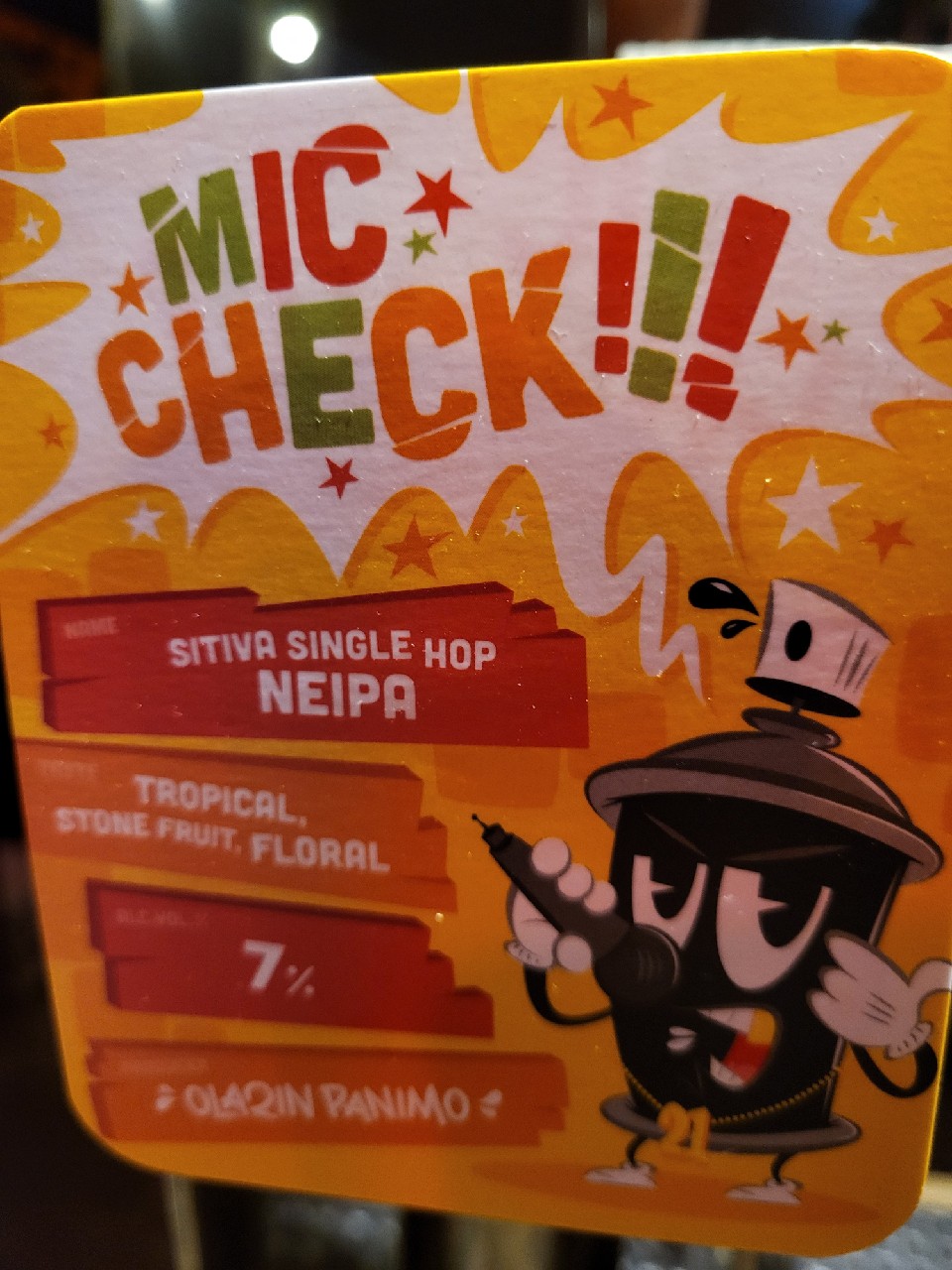 Mic Check!!! Sitiva Single Hop NEIPA, Finland