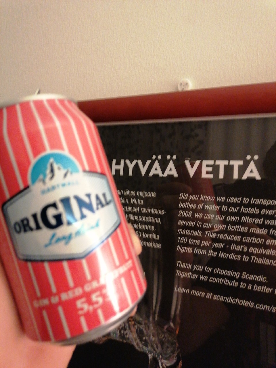 Original Long Drink Gin & Red Grapefruit 5.5 Hartwall (Royal Unibrew