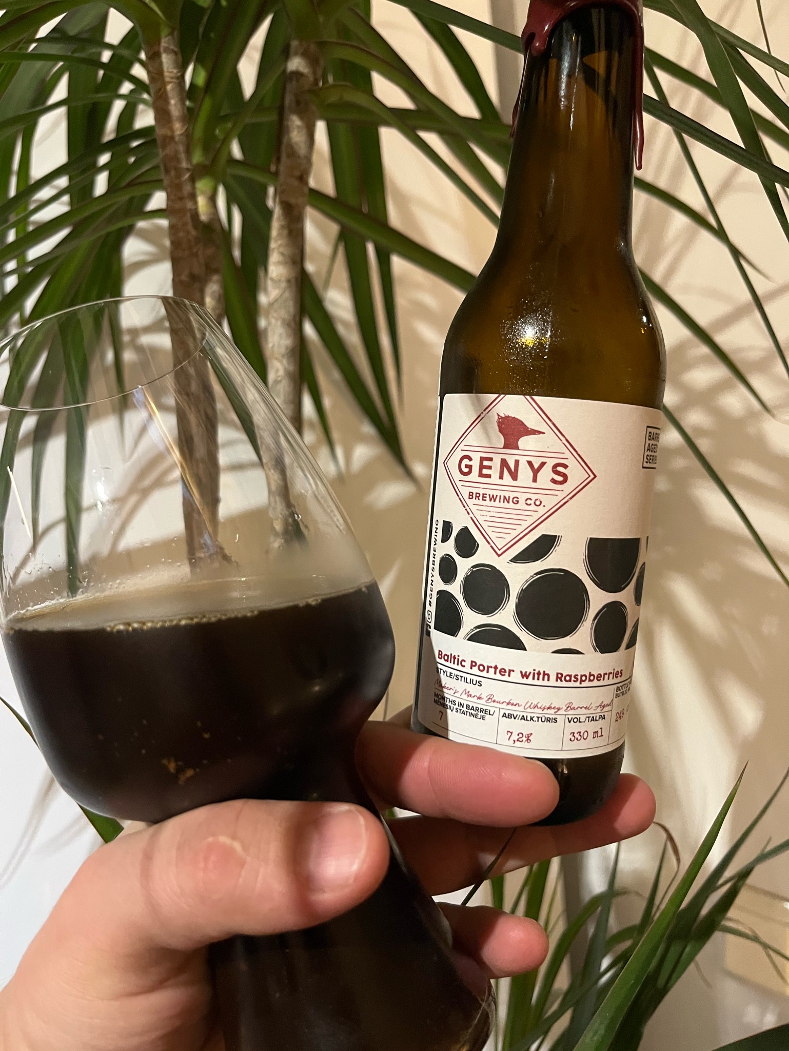 Baltic Porter With Raspberries Maker's Mark Bourbon Whiskey Barrel Aged, Lithuania
