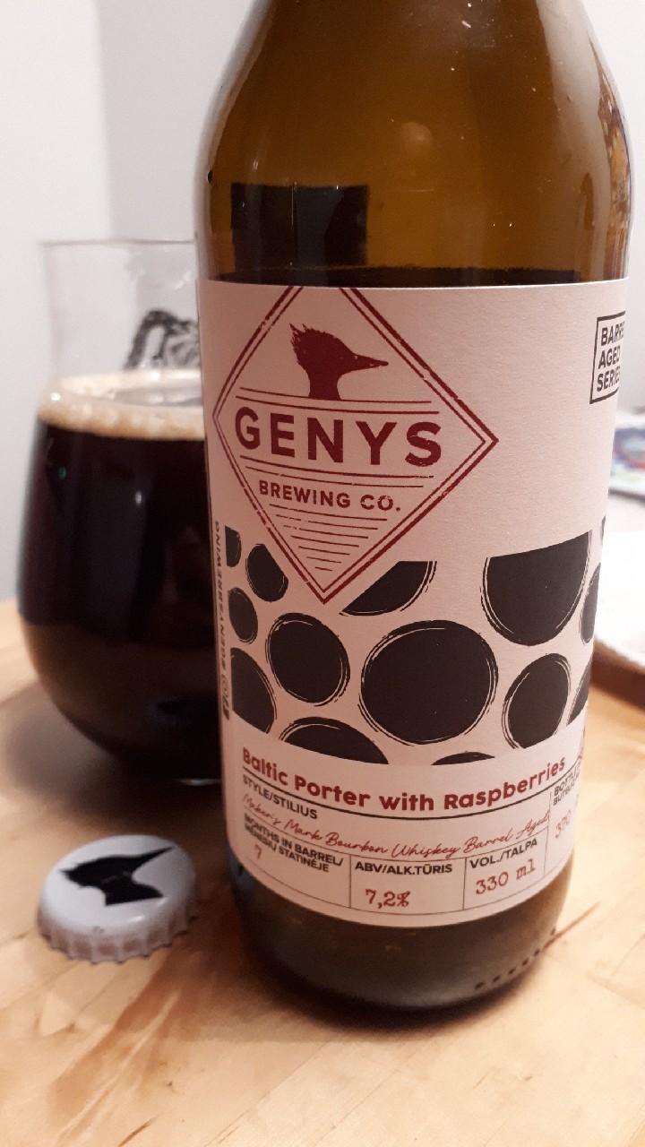 Baltic Porter With Raspberries Maker's Mark Bourbon Whiskey Barrel Aged, Lithuania