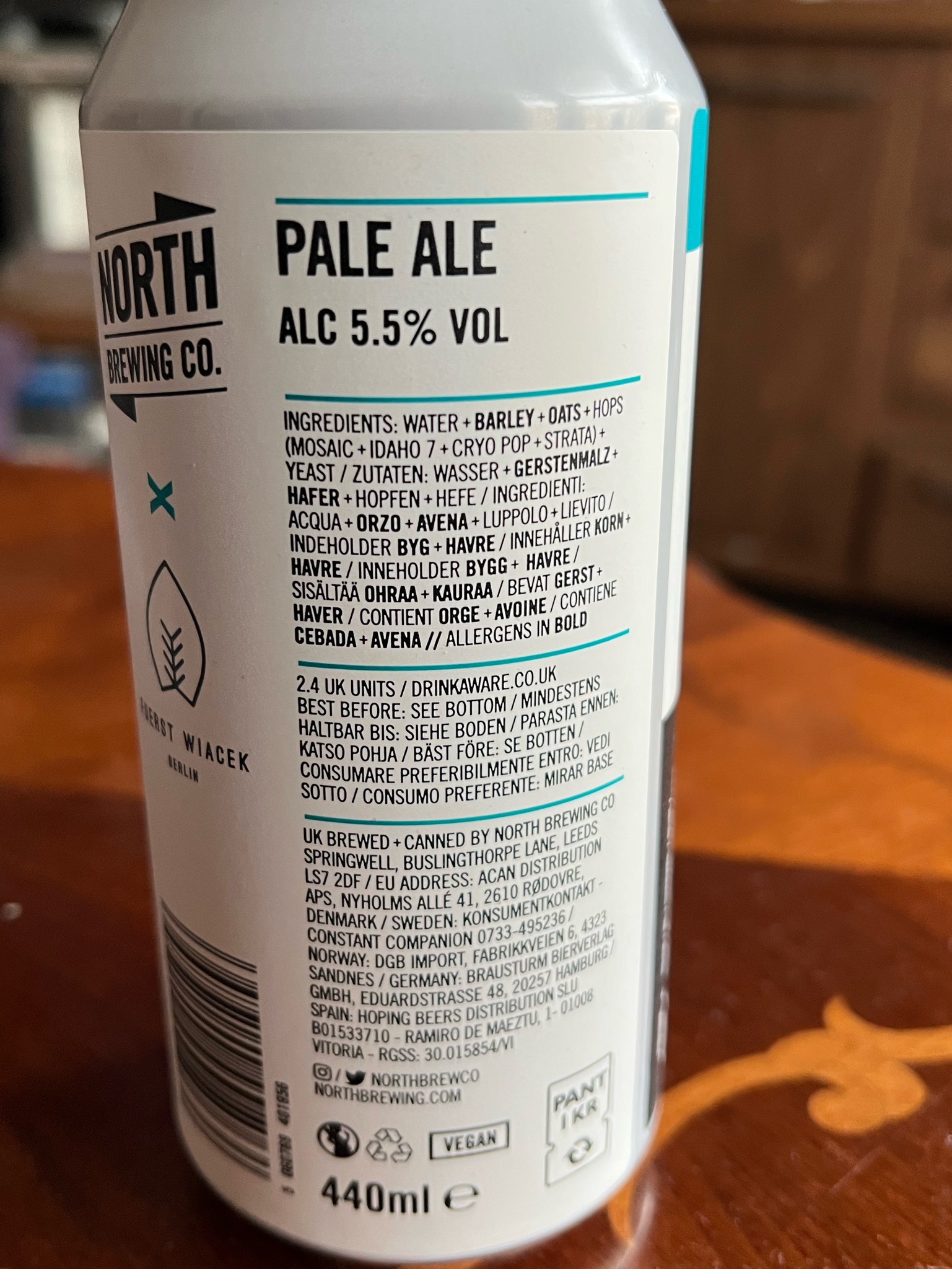 North X First Wiacek Pale Ale, England