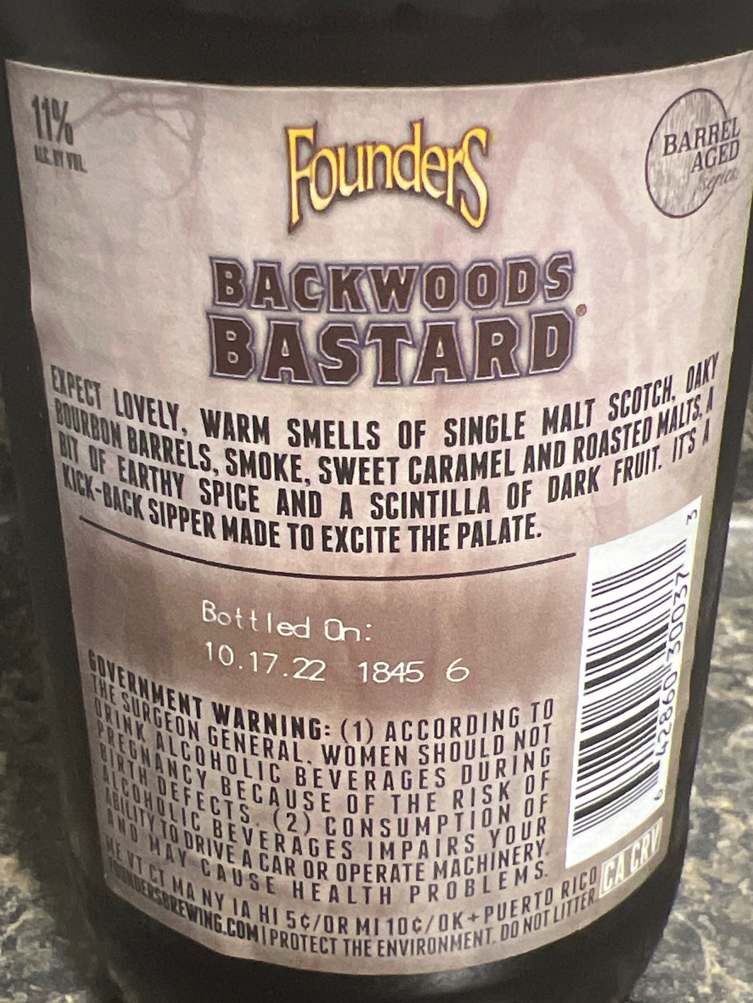 Backwoods Bastard (2015), United States