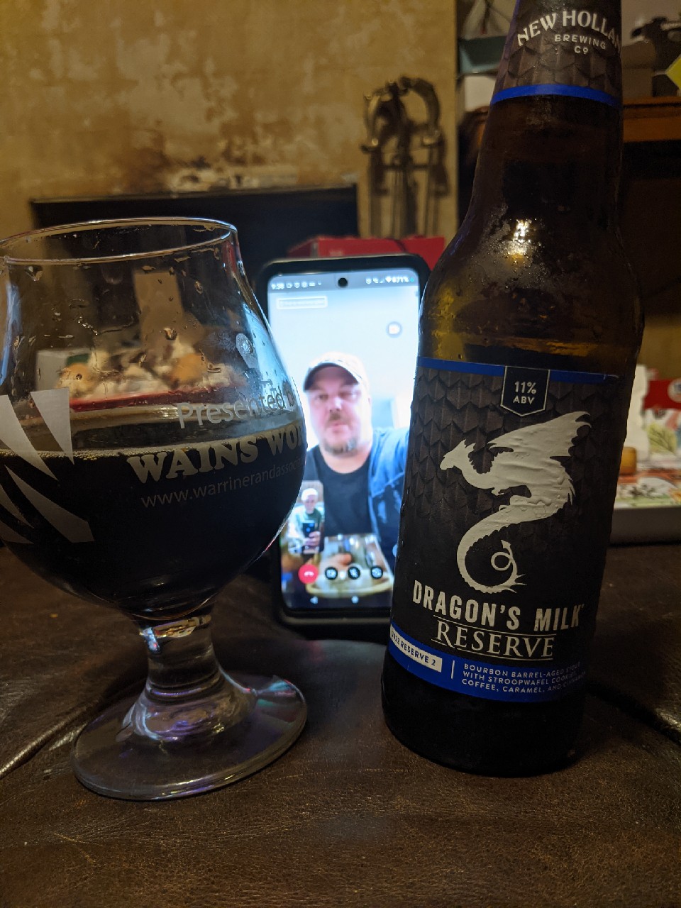 Dragon's Milk Reserve: Bourbon Barrel-Aged Stout with Stroopwafel Cookies, Coffee, Caramel, and Cinnamon (2/2022), United States