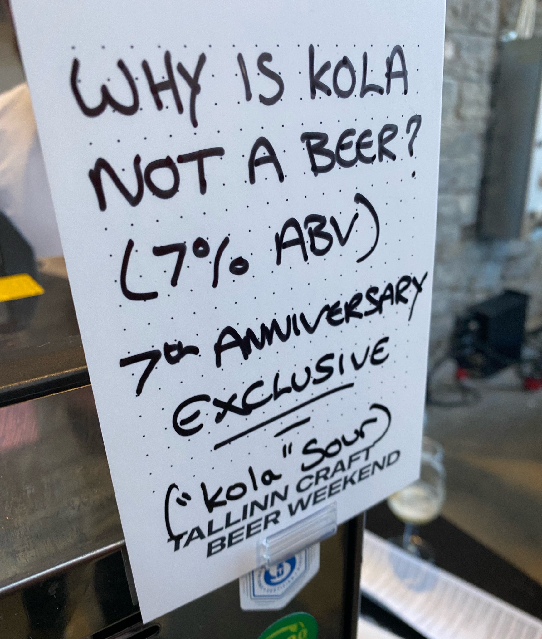 Why Is Kola Not A Beer?, Finland