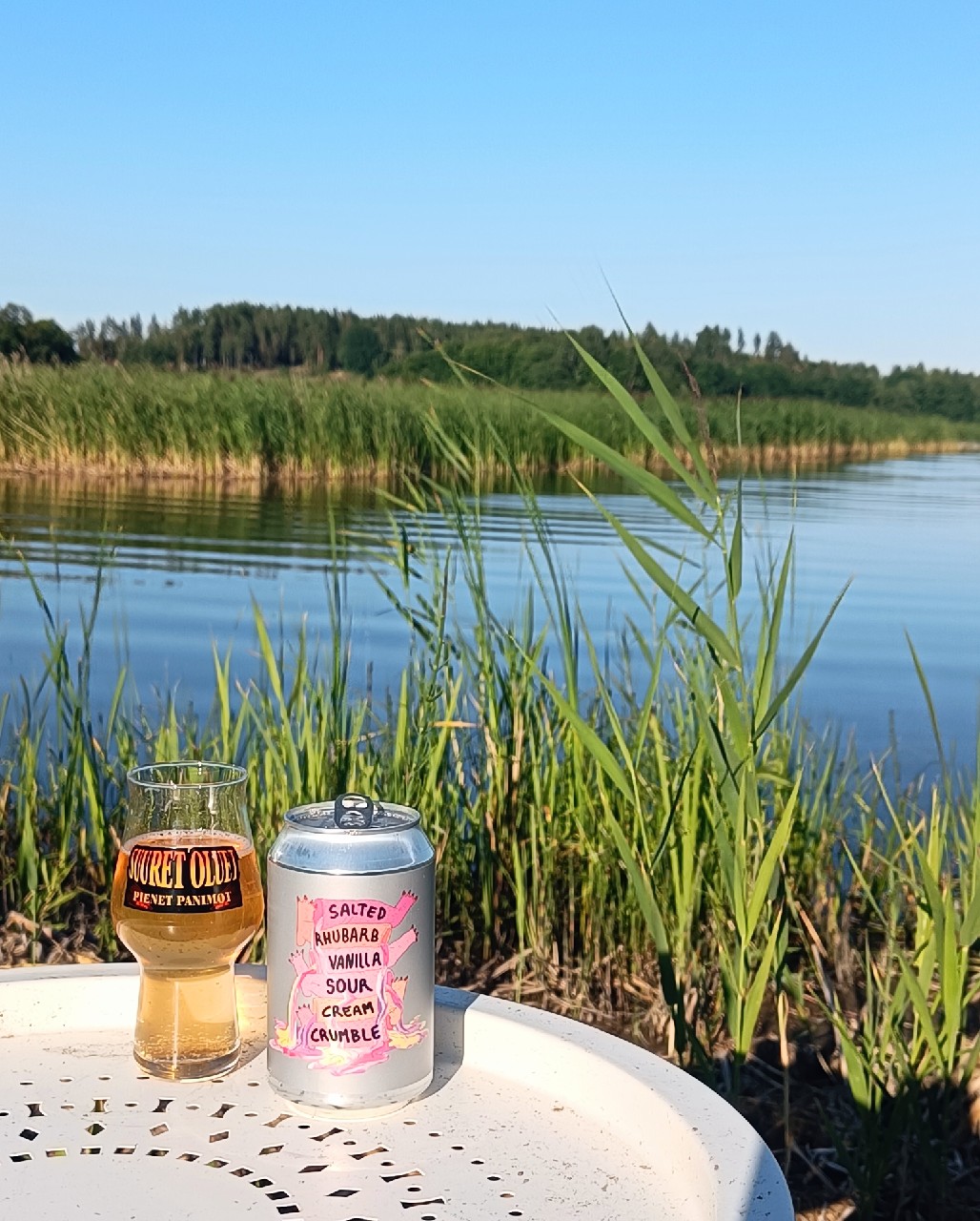 Salted Rhubarb Vanilla Sour Cream Crumble, Norway