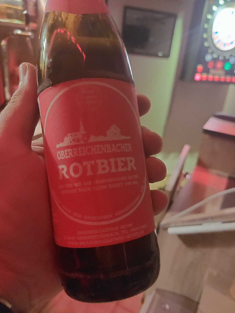 Oberreichenbacher Rotbier, Brauereigasthof Geyer, Oberreichenbach