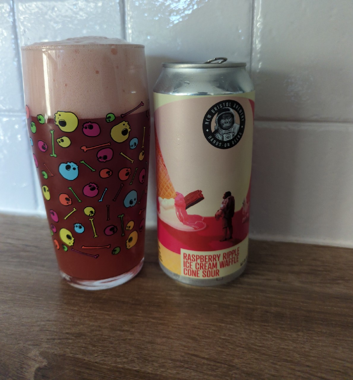 Raspberry Ripple Ice Cream Waffle Cone, England