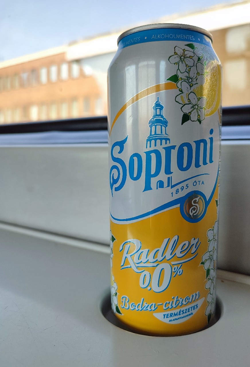 Soproni Radler 0.0% Bodza-Citrom, Hungary