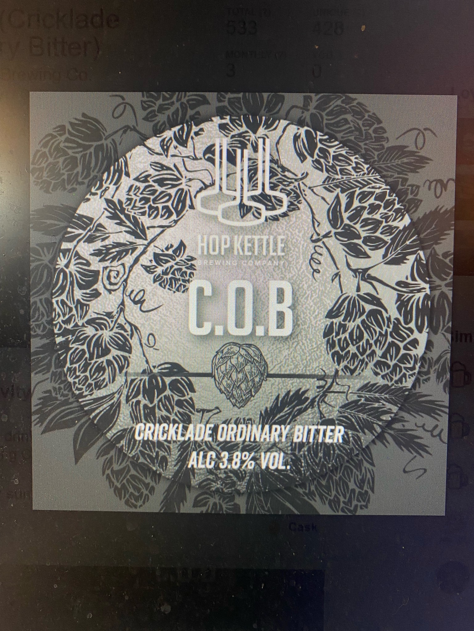 Cricklade Ordinary Bitter (COB), England