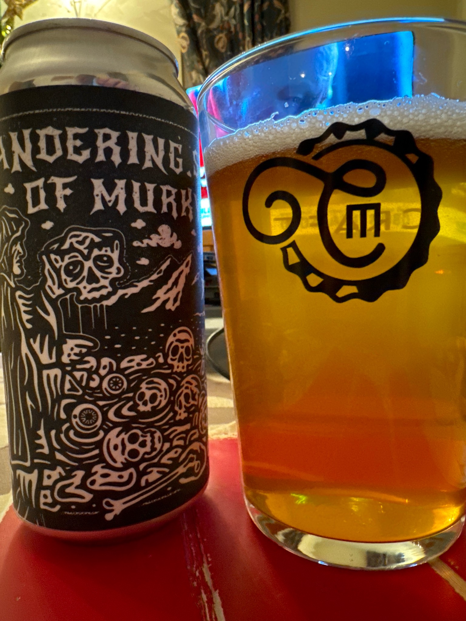 Meandering stream of murky blood, England