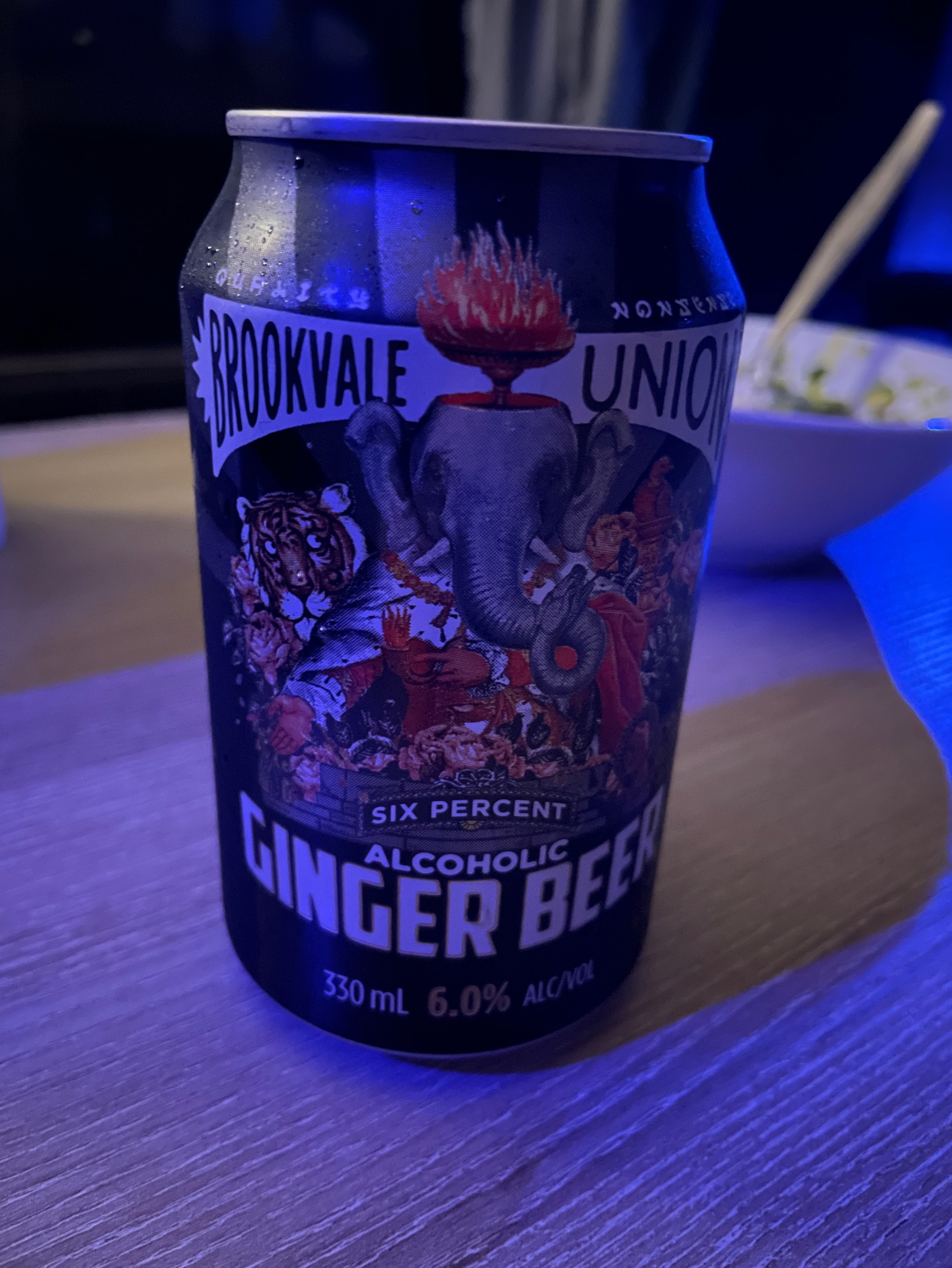 Six percent alcoholic ginger beer, Australia
