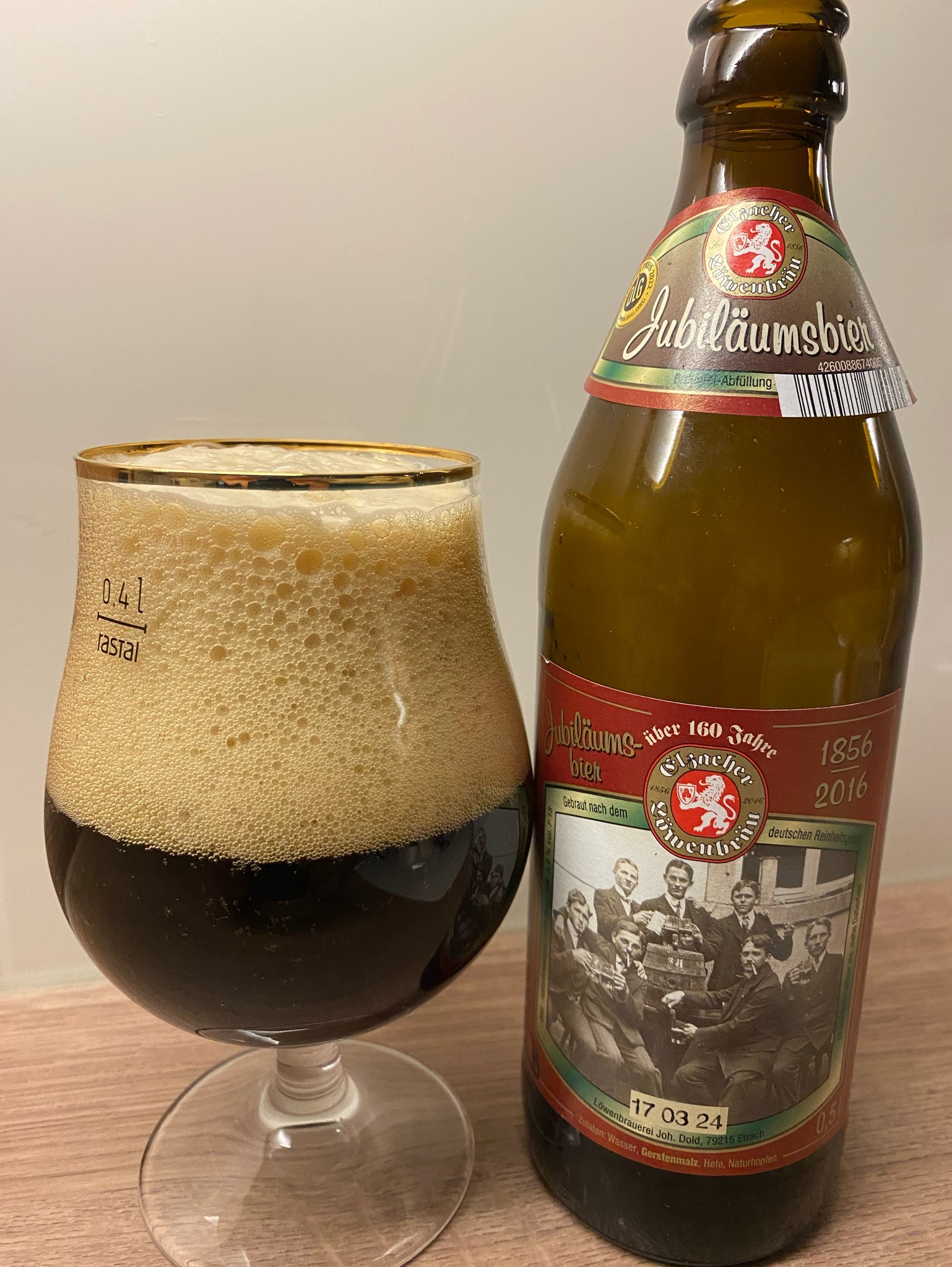 Jubiläumsbier, Löwenbrauerei Elzach