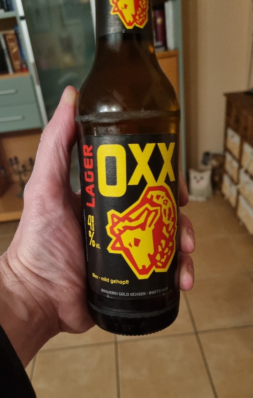 Oxx Lager, Brauerei Gold Ochsen